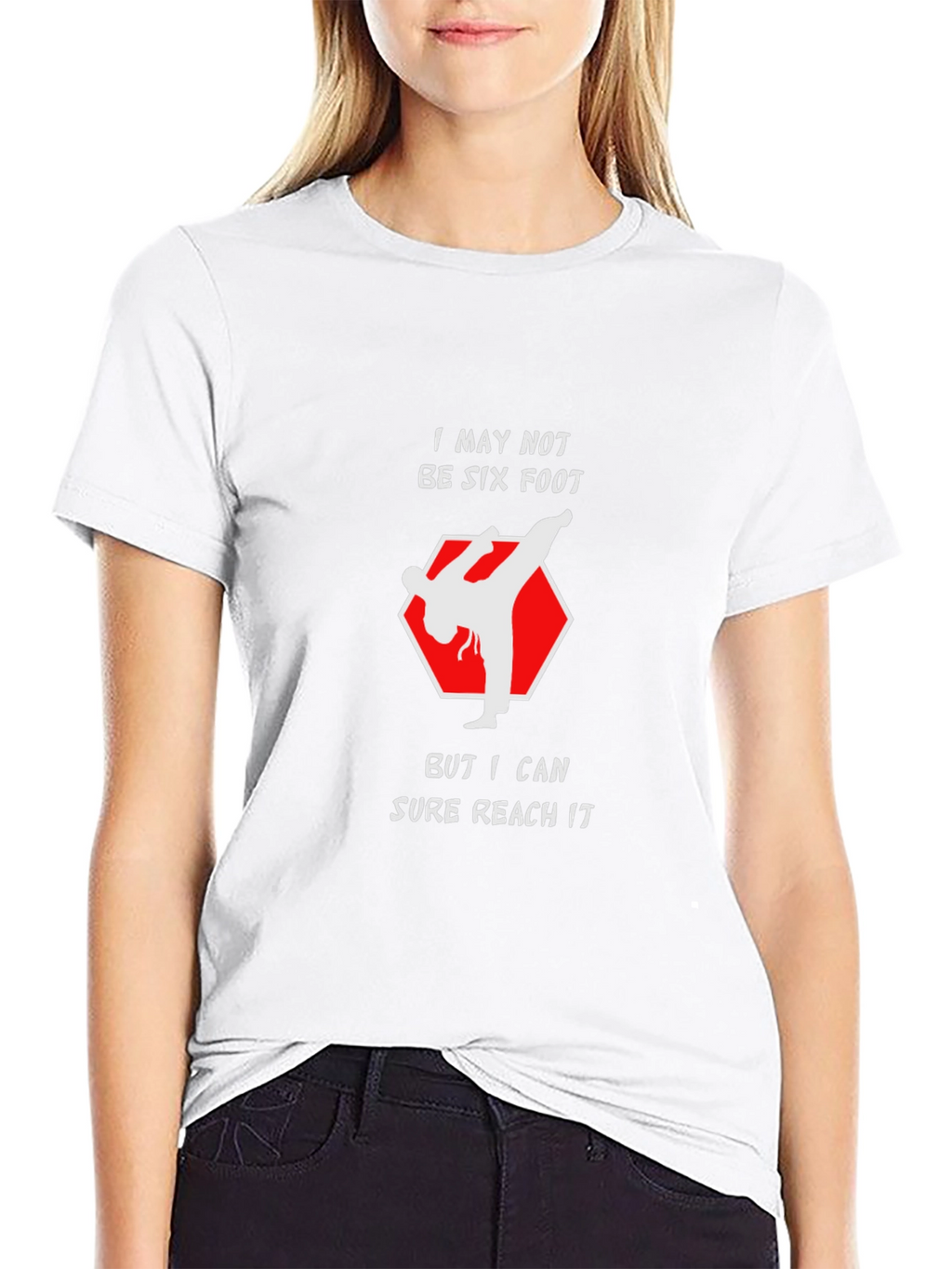 Funny Karate Kick T-Shirt - Reach Six Foot!