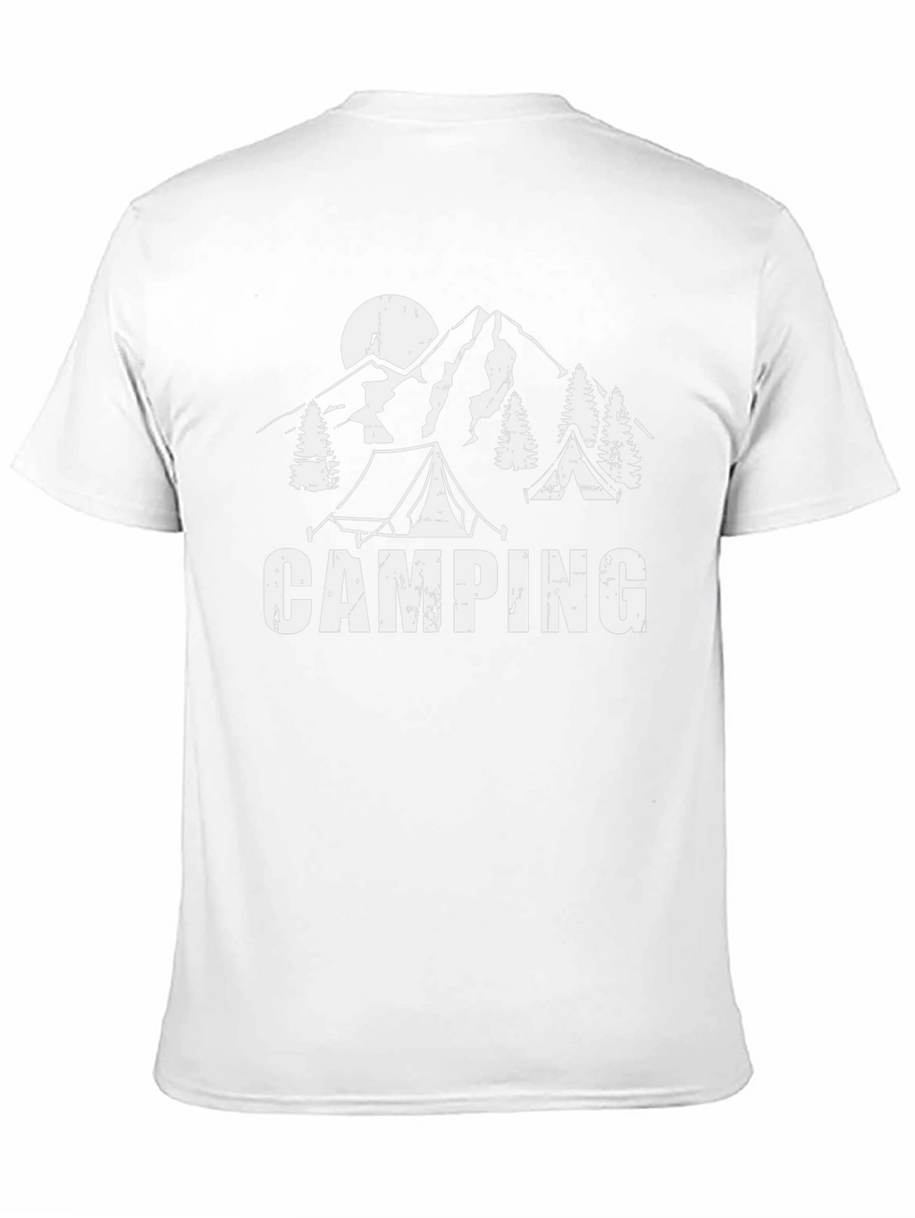 Camping Graphic Print Black T-Shirt