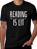 Reading Is Lit T-Shirt - Arrow Design