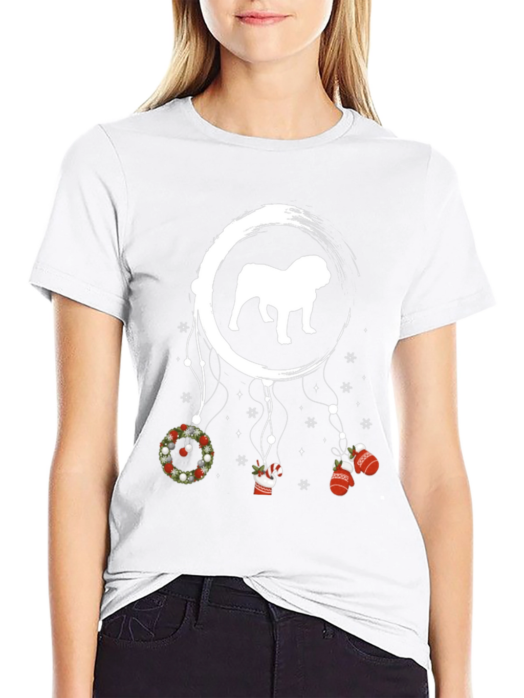 Bulldog Christmas Dreamcatcher T-Shirt