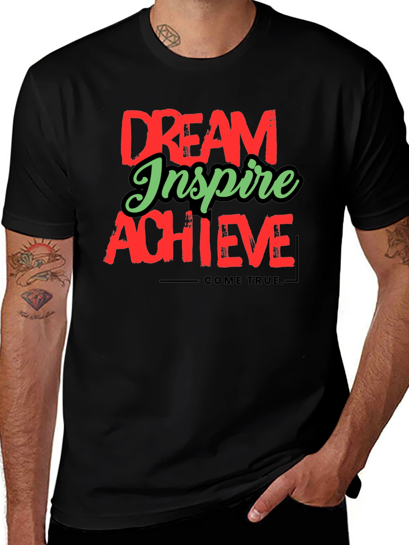 Dream Inspire Achieve Graphic Tee - Black