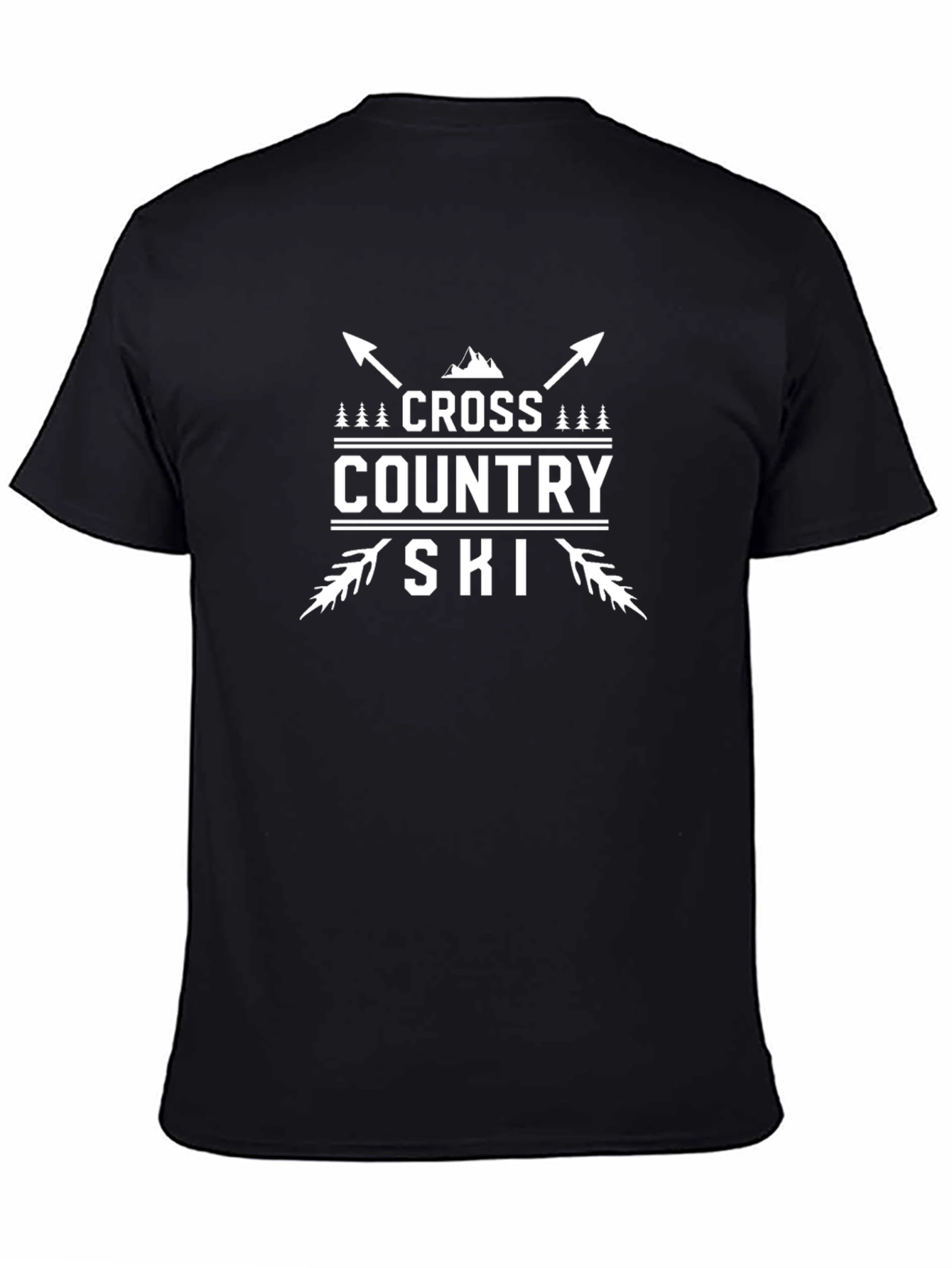 Cross Country Ski T-Shirt - Black Graphic Tee