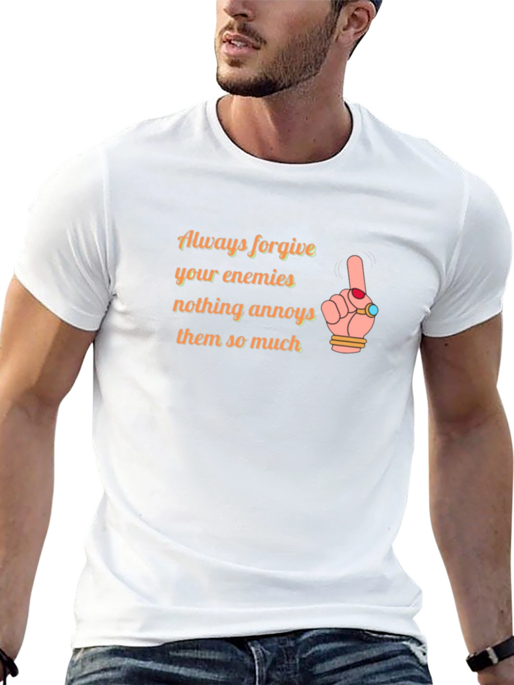 Forgive Enemies Black Graphic Tee