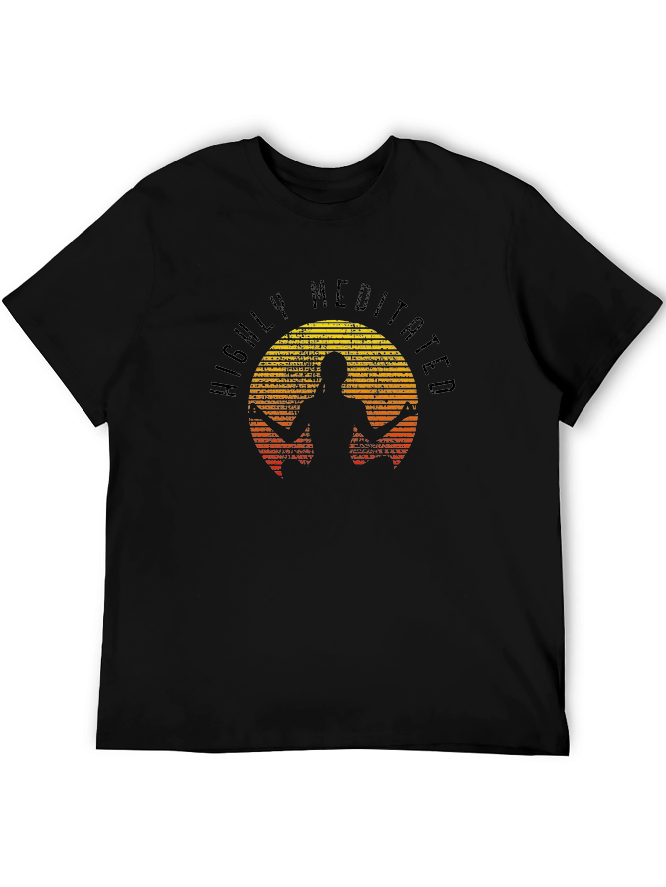 Highly Meditated Black Graphic T-Shirt