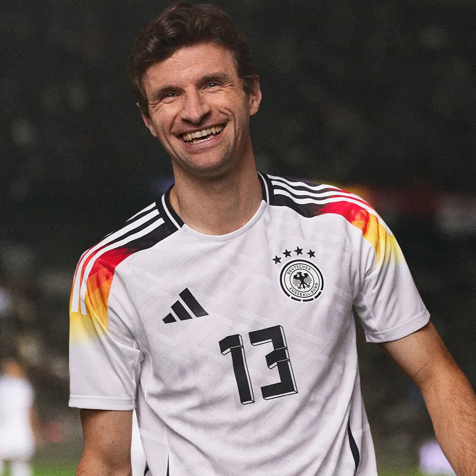 2025 Germany Retro Style White Fans Jersey Detail 1
