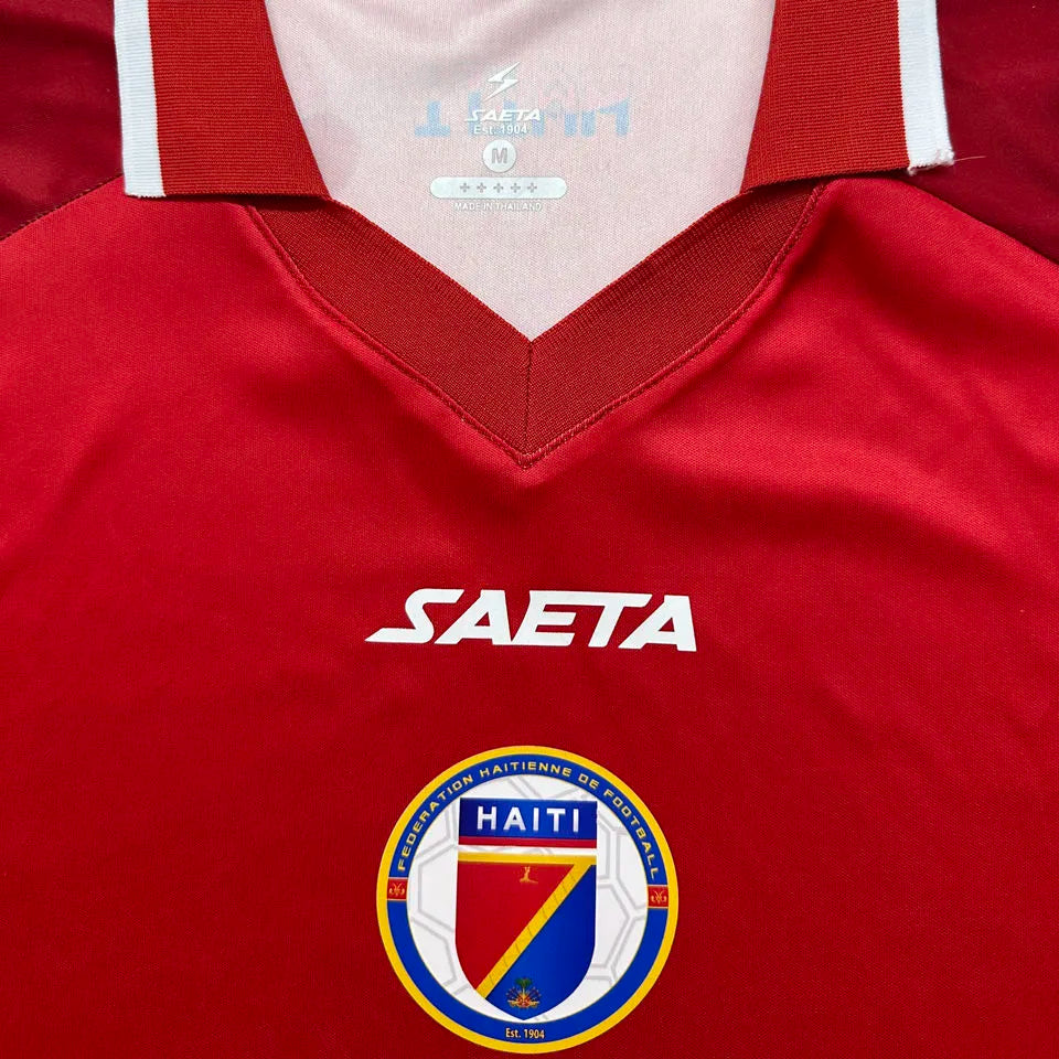 2026/27 Haiti Third Red Fans Soccer Jersey 海地 (Have Right Patch 有右臂章 白底黑字） Detail 2