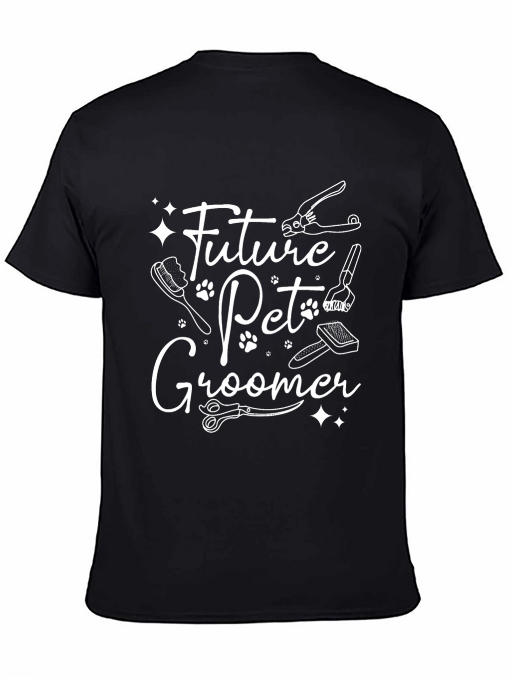 Future Pet Groomer Black T-Shirt