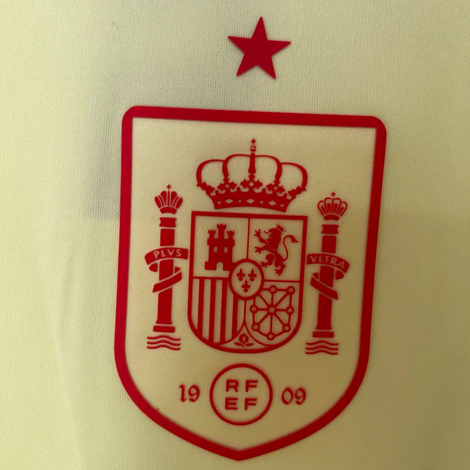 2024/25 Spain 1:1 Quality Away Yellow Fans Soccer Jersey Detail 4