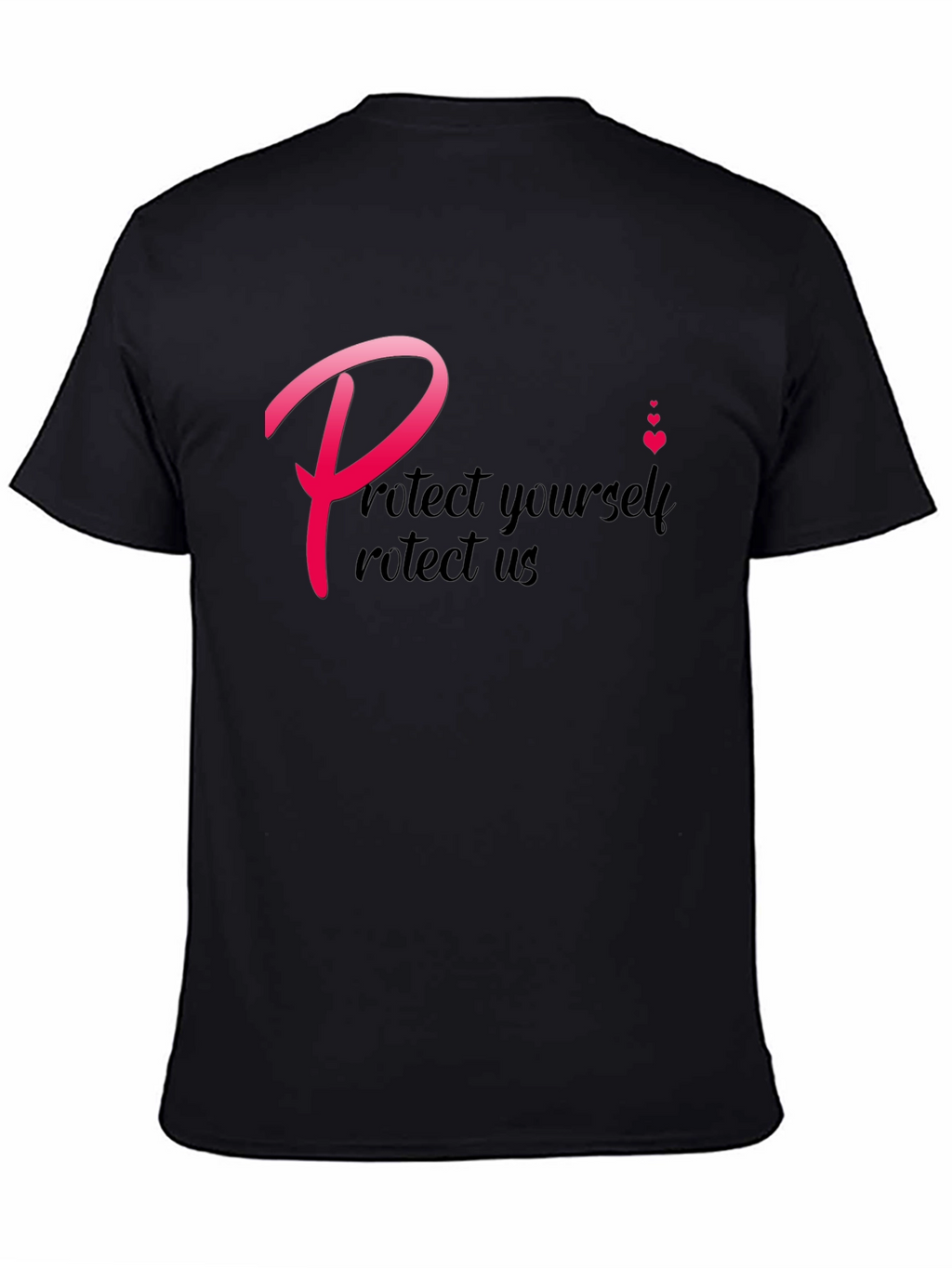 Protect Yourself T-Shirt - Black Crew Neck Tee