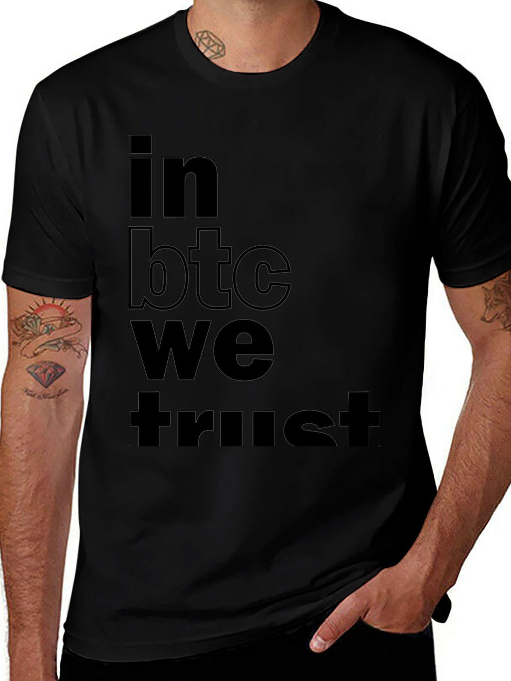 In BTC We Trust Black T-Shirt