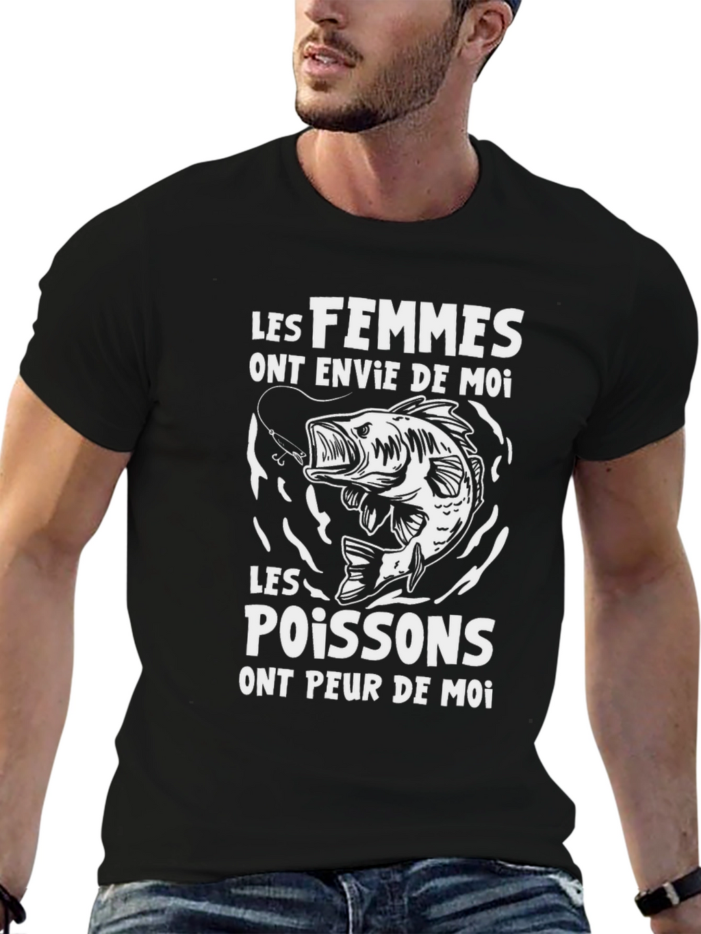 Fishing Humor Graphic Tee: Les Femmes Les Poissons