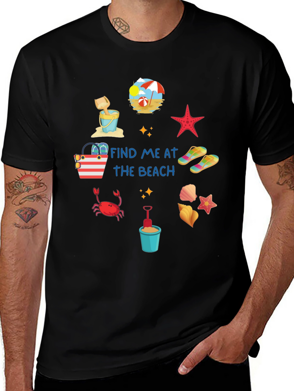 Find Me at the Beach Graphic T-Shirt