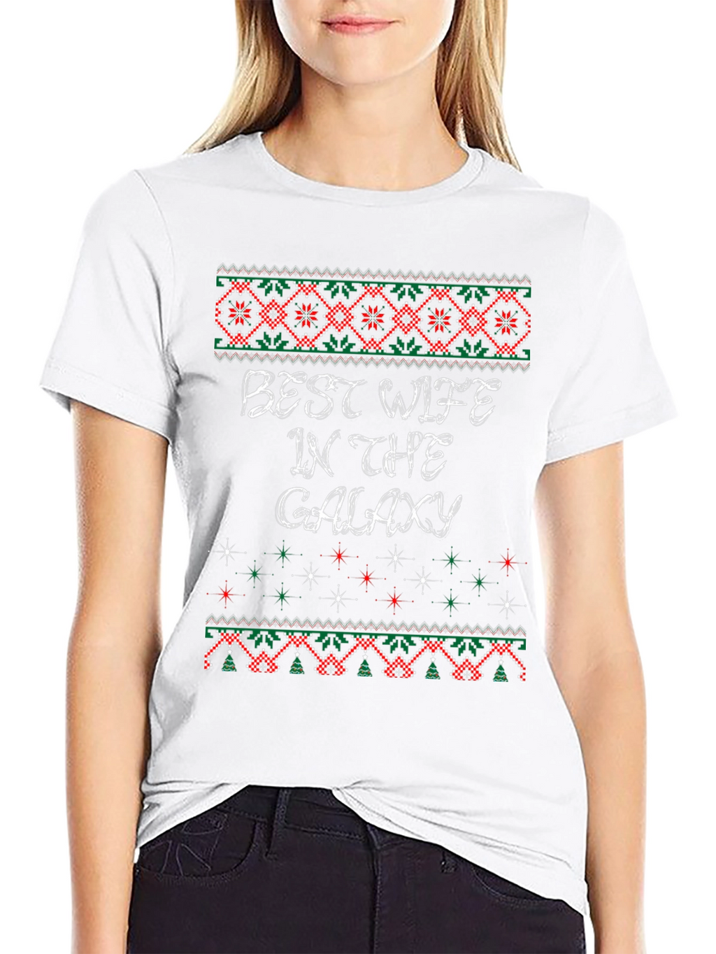 Best Wife in The Galaxy Ugly Christmas Sweater T-Shirt