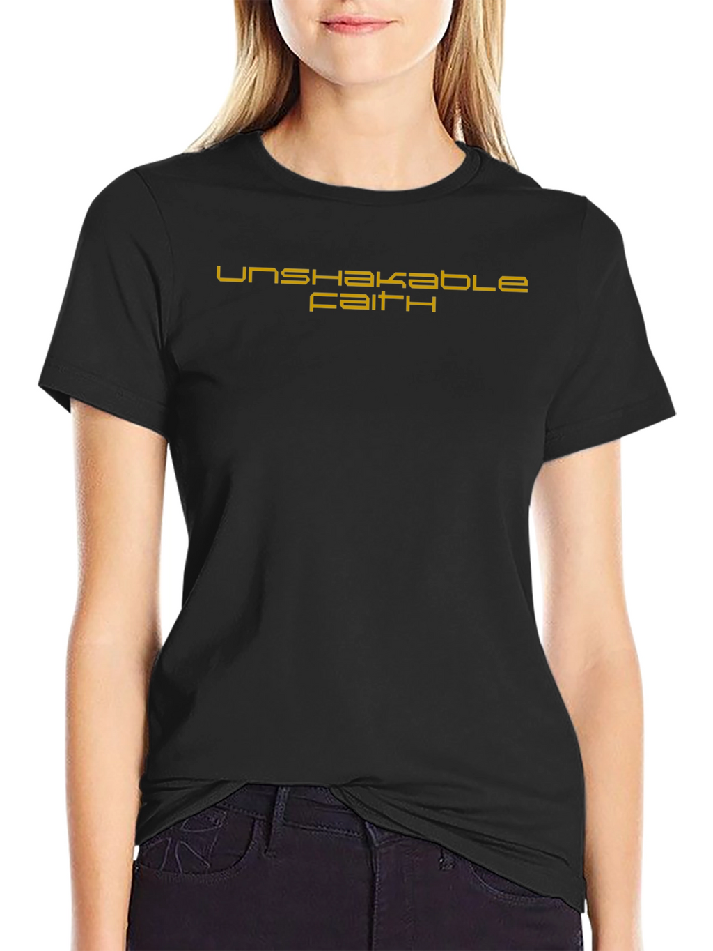 Unshakable Faith Black Graphic Tee