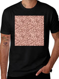Stylish Black Tee with Abstract Square Design