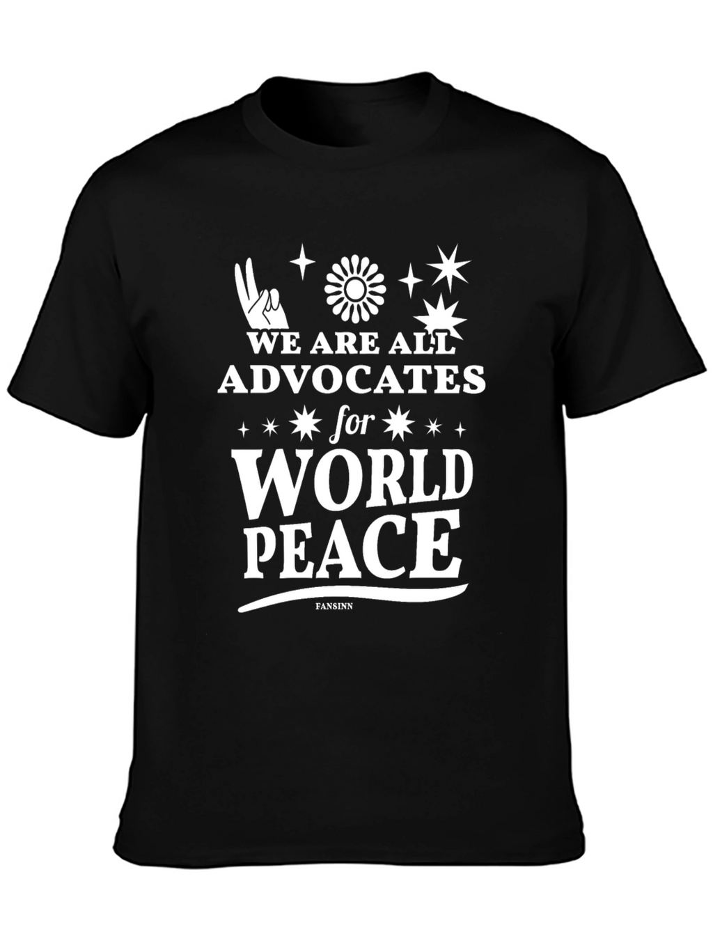 World Peace Advocate Graphic Tee - Black