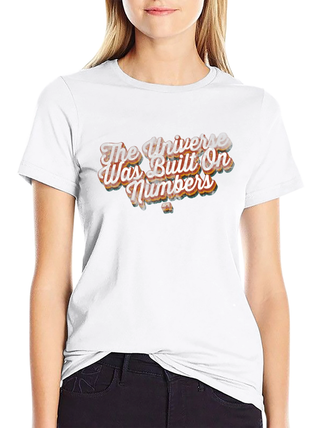 Universe Built On Numbers Graphic Tee