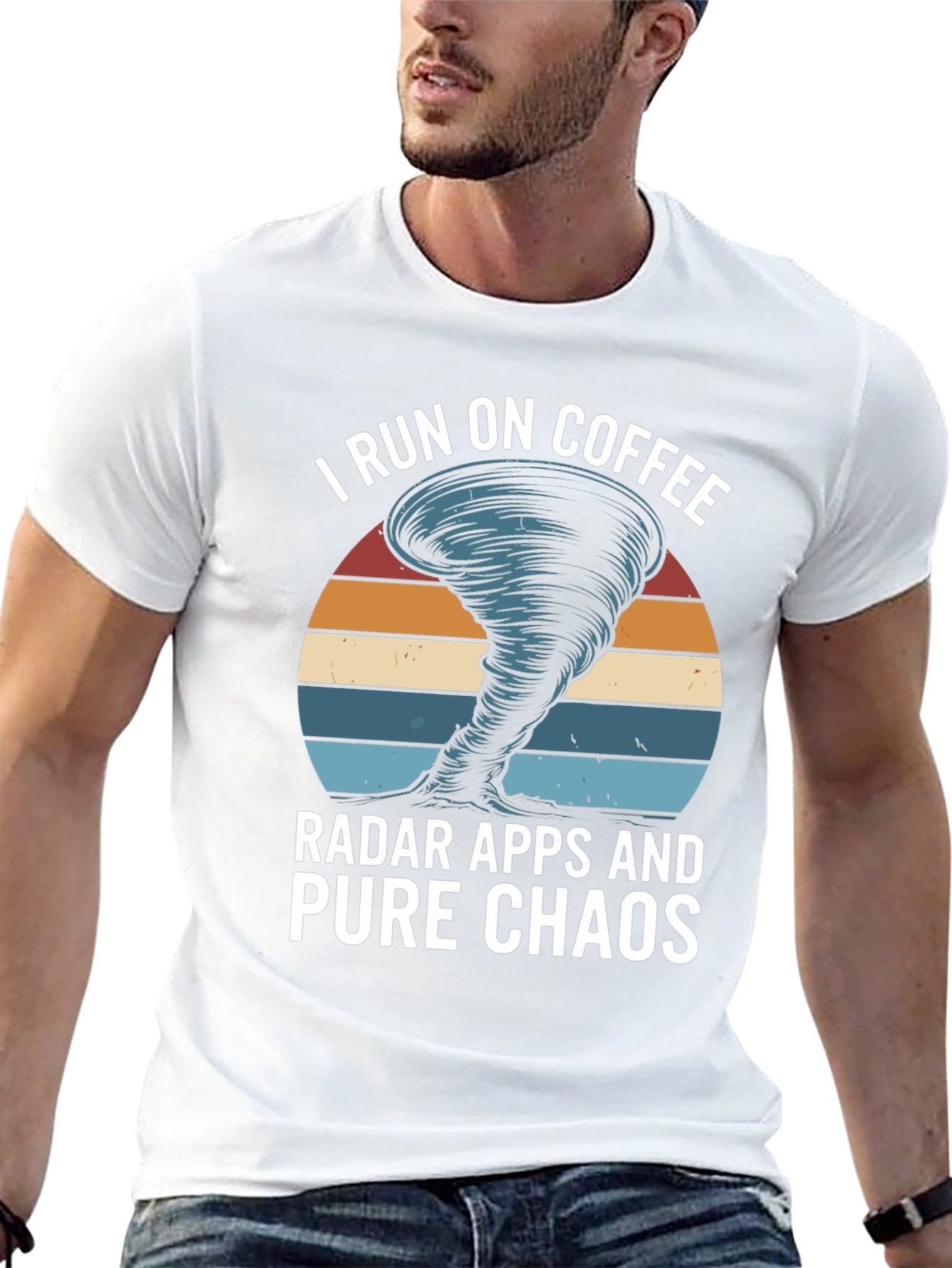 I Run On Coffee Radar Chaos Graphic Tee