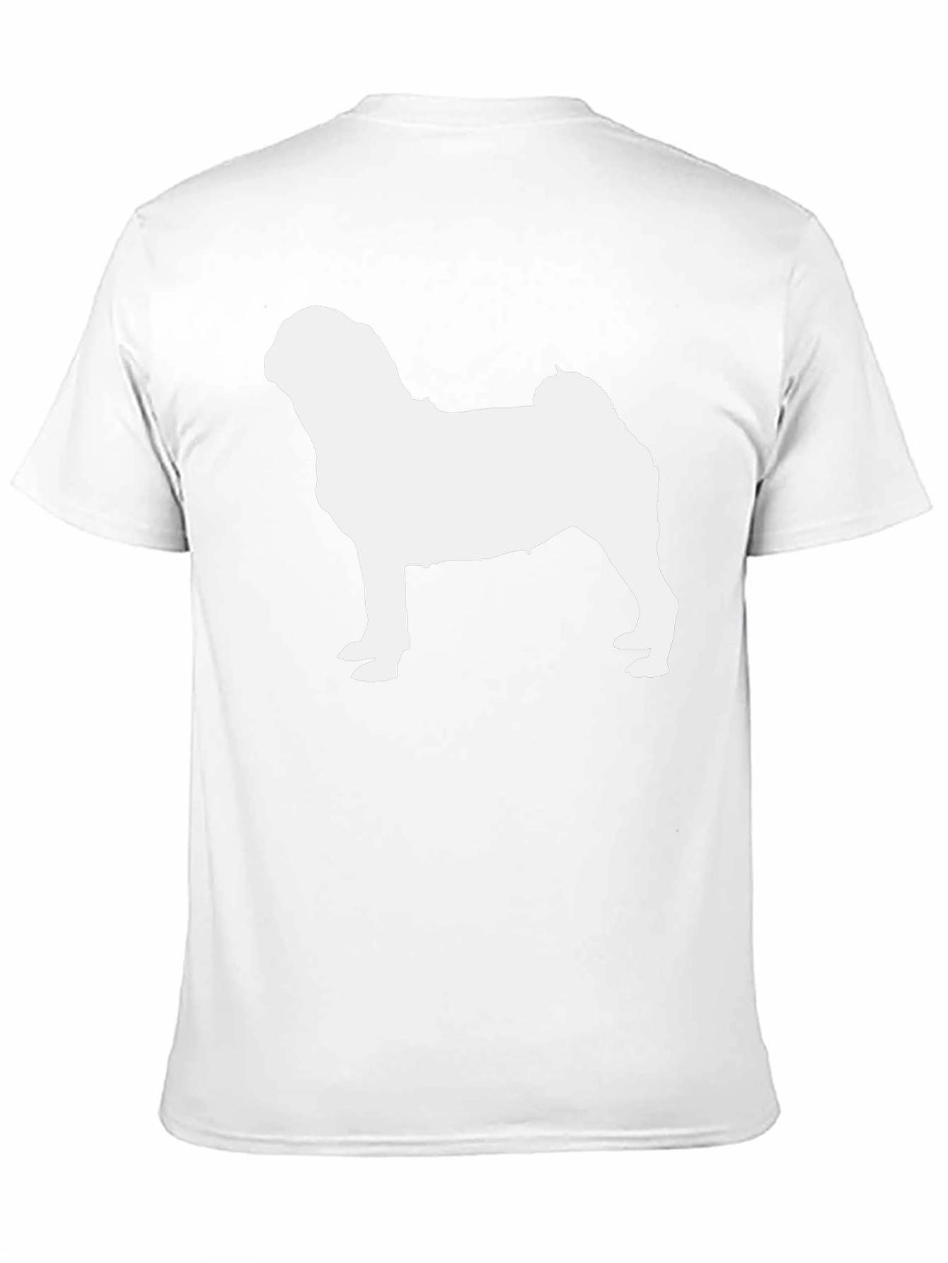 Pug Silhouette Black T-Shirt