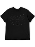 Mens Black Moose Outline T-Shirt