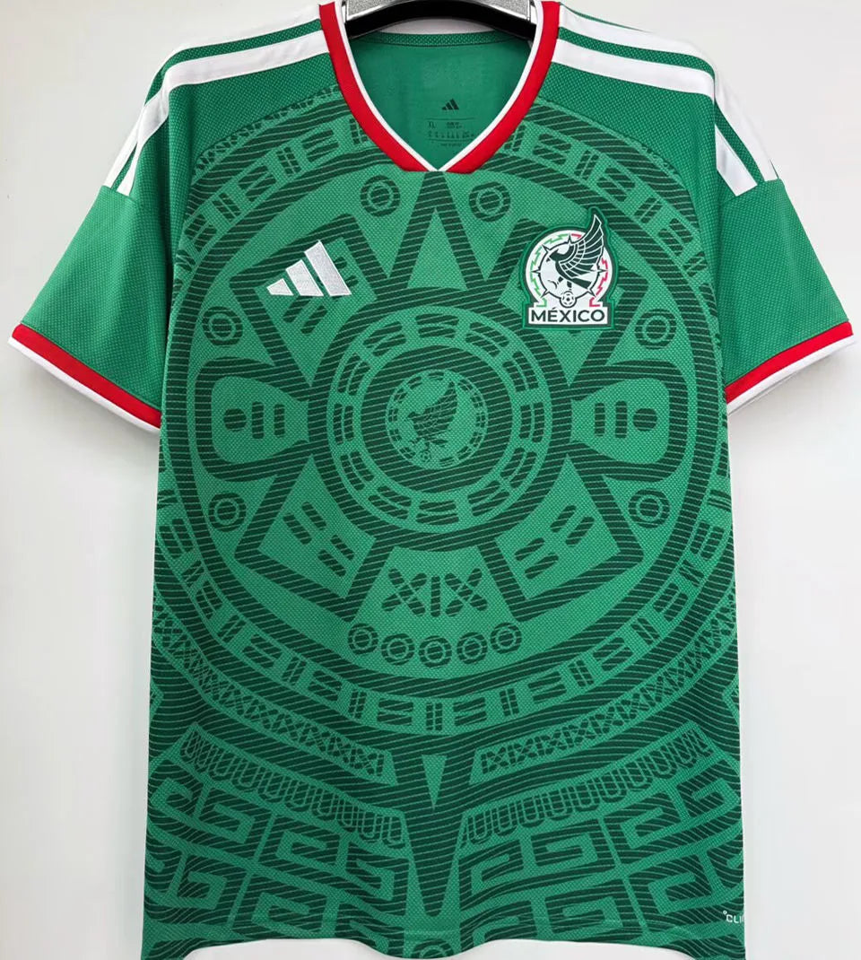 2026/27 Mexico 1:1 Quality Home Green Fans Soccer Jersey (Have Right Patch 有右臂章 白底黑字） Back