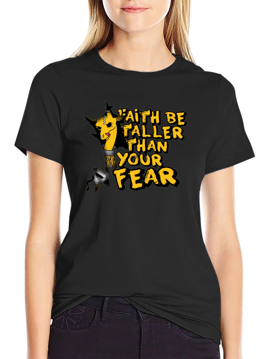 Faith Giraffe T-Shirt - Be Taller Than Your Fear