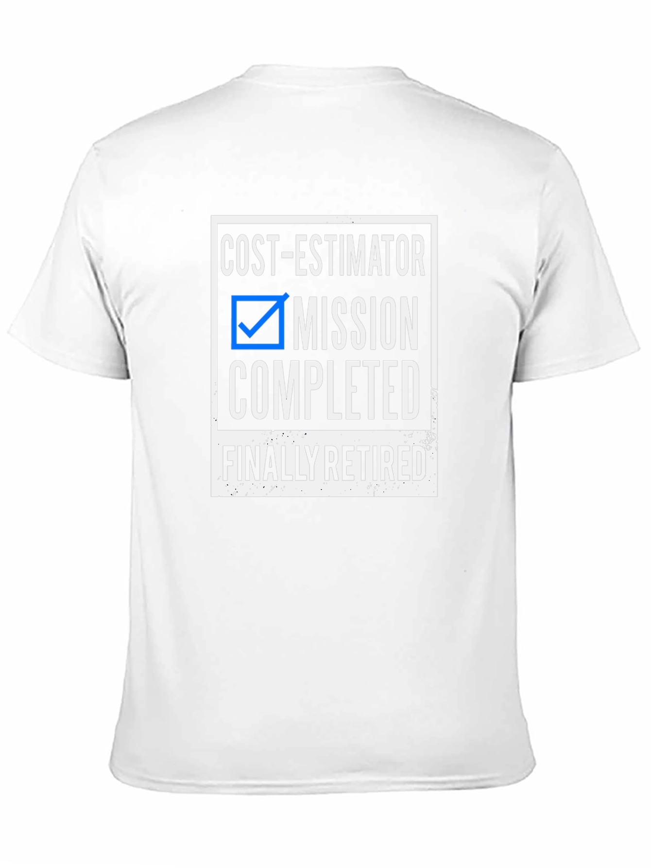 Cost-Estimator Mission Completed Retired Black T-Shirt