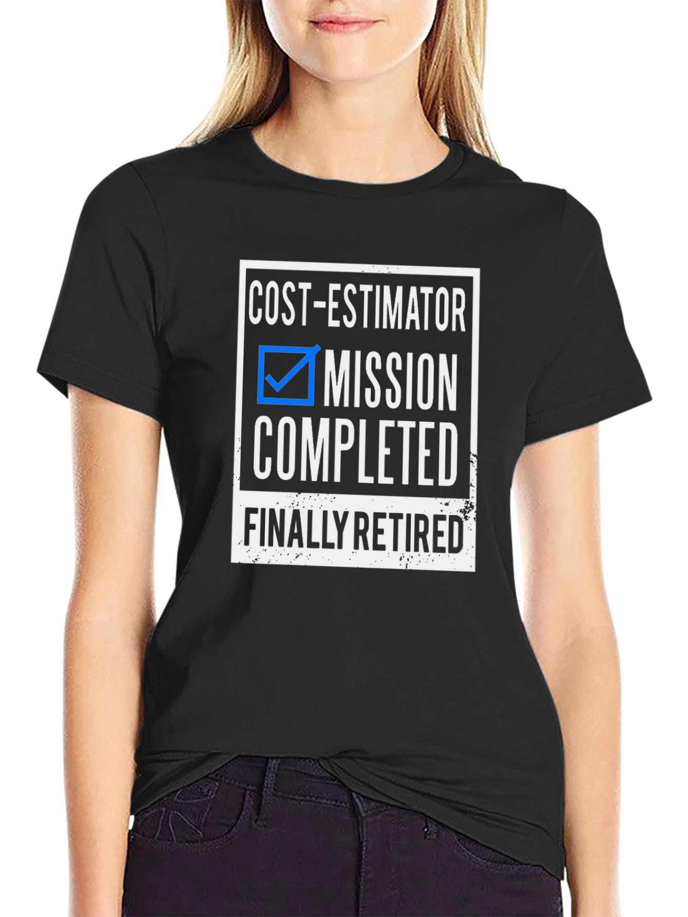 Cost-Estimator Mission Completed Retired Black T-Shirt