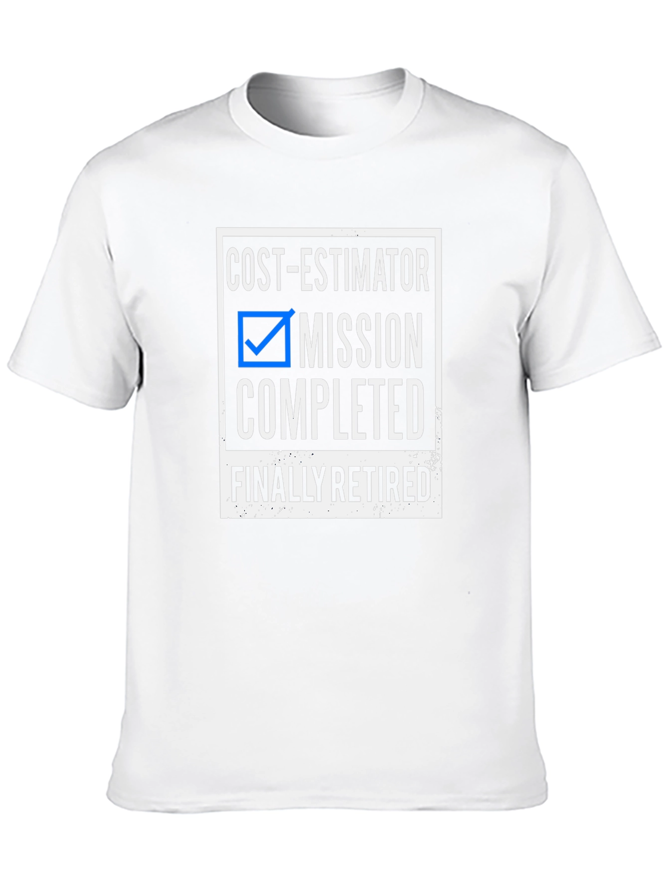 Cost-Estimator Mission Completed Retired Black T-Shirt