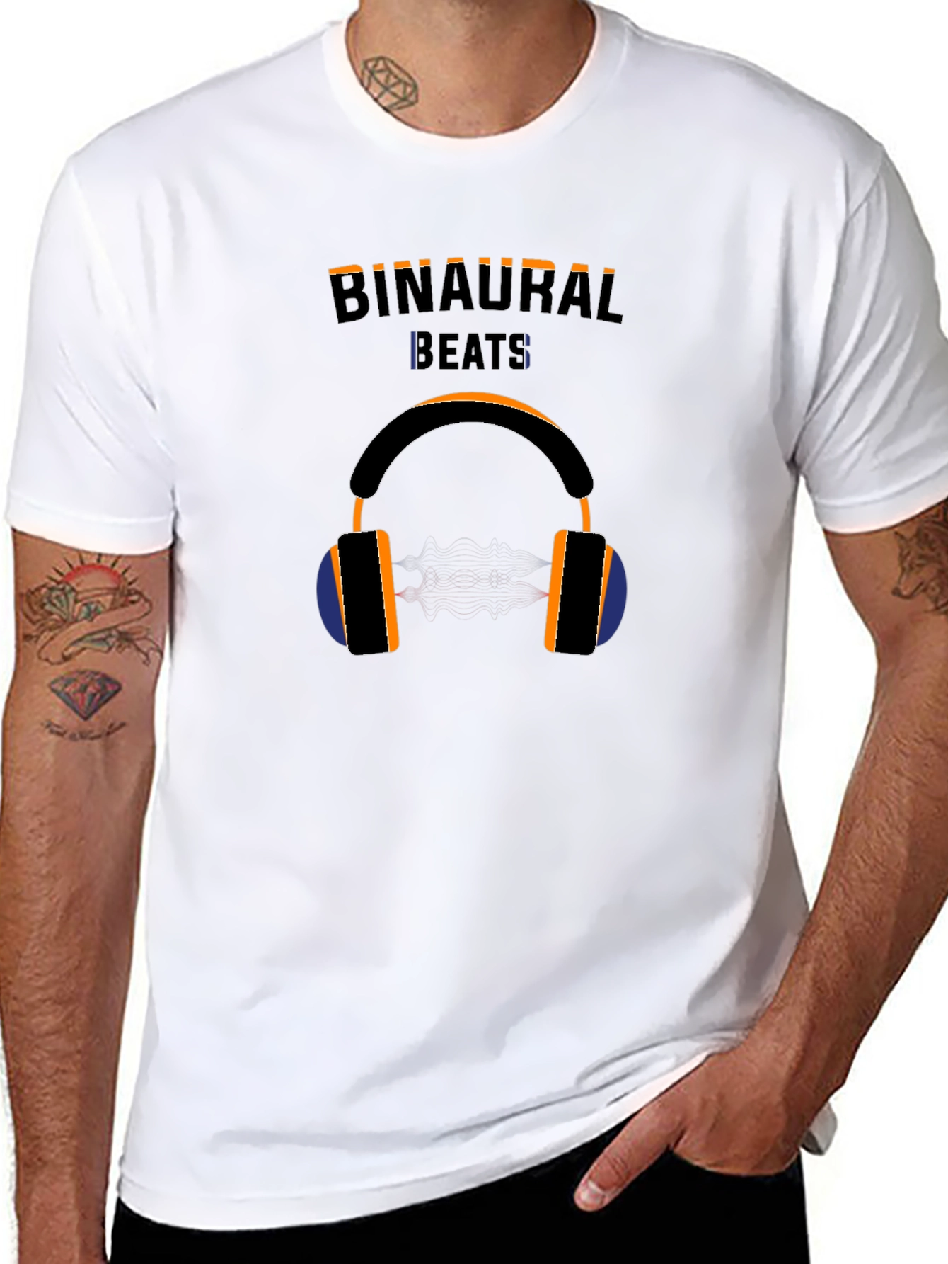 Binaural Beats Black T-Shirt - Music Lover Apparel