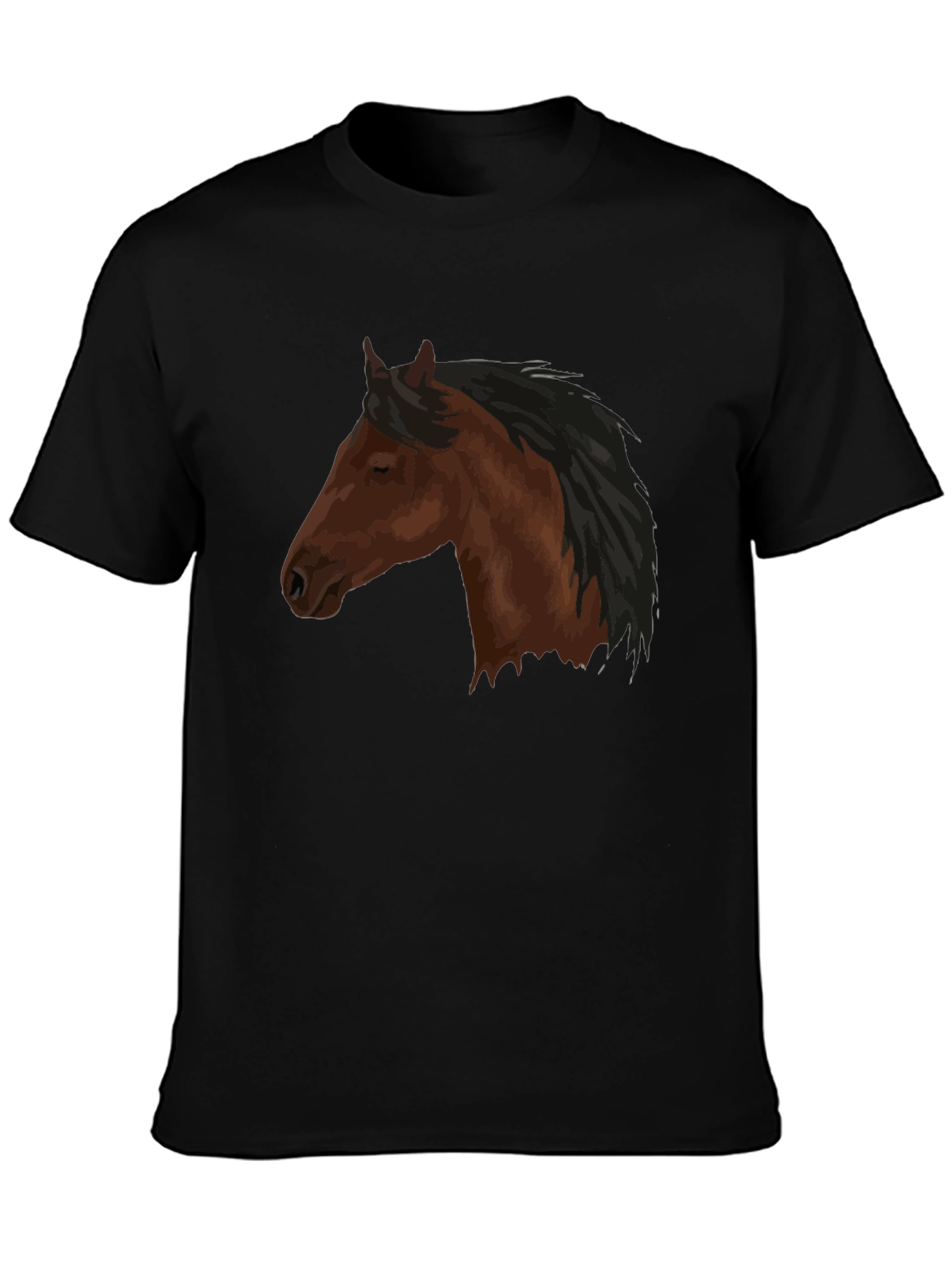 Horse Head Graphic Tee - Unisex Black Shirt