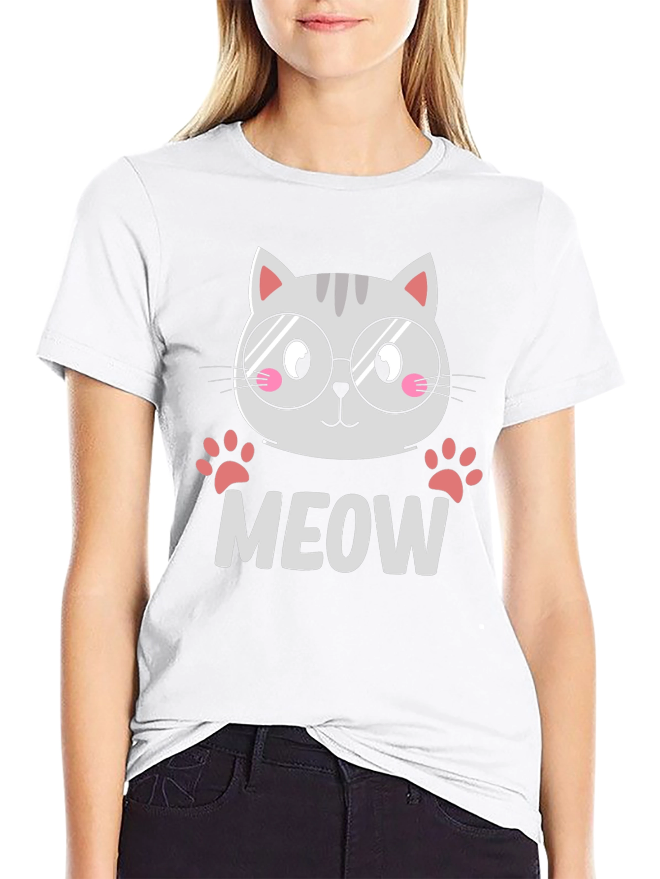 Cute Cat MEOW T-Shirt - Unisex Graphic Tee
