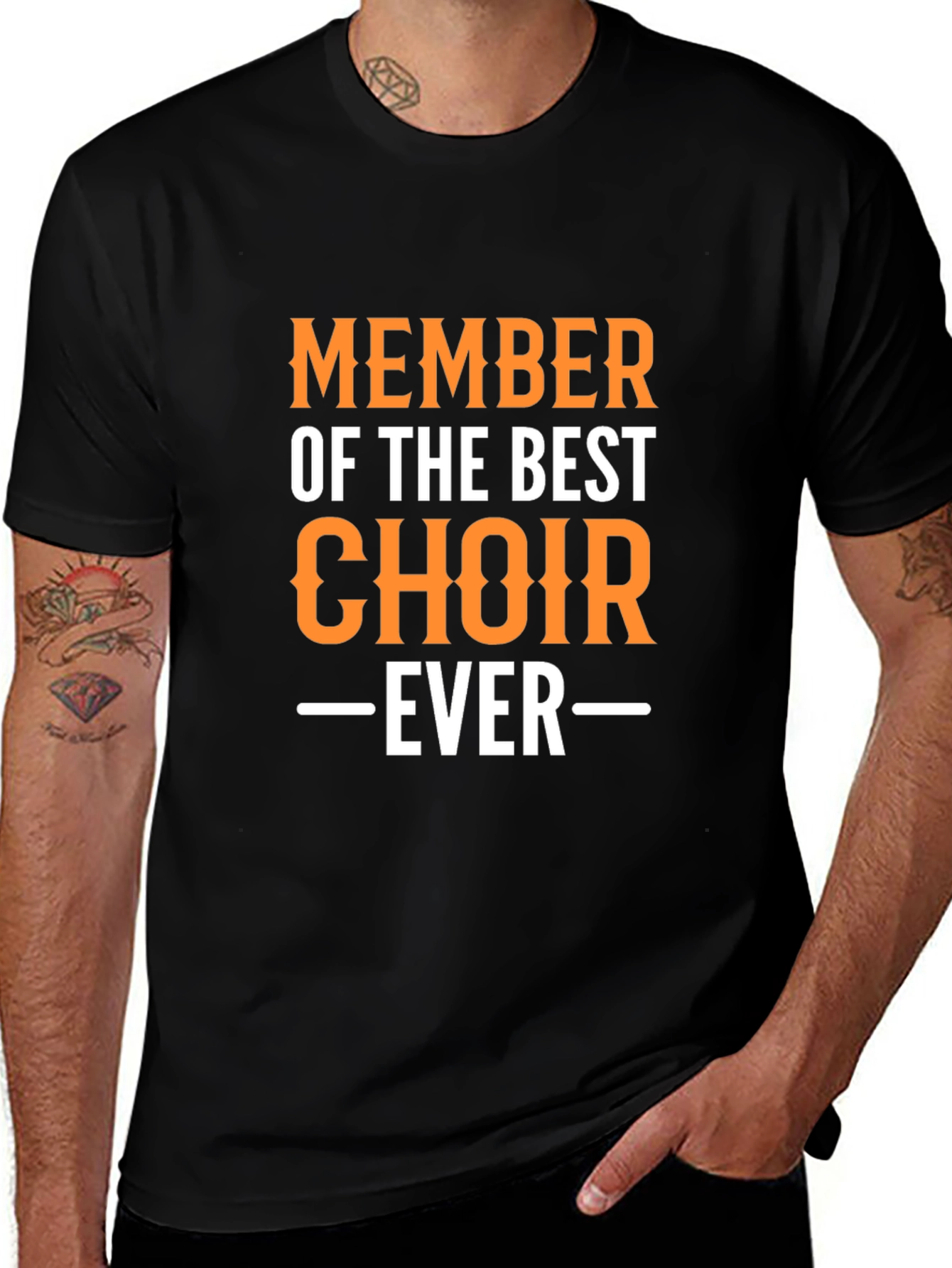 Best Choir Ever T-Shirt Black Crew Neck Graphic Print
