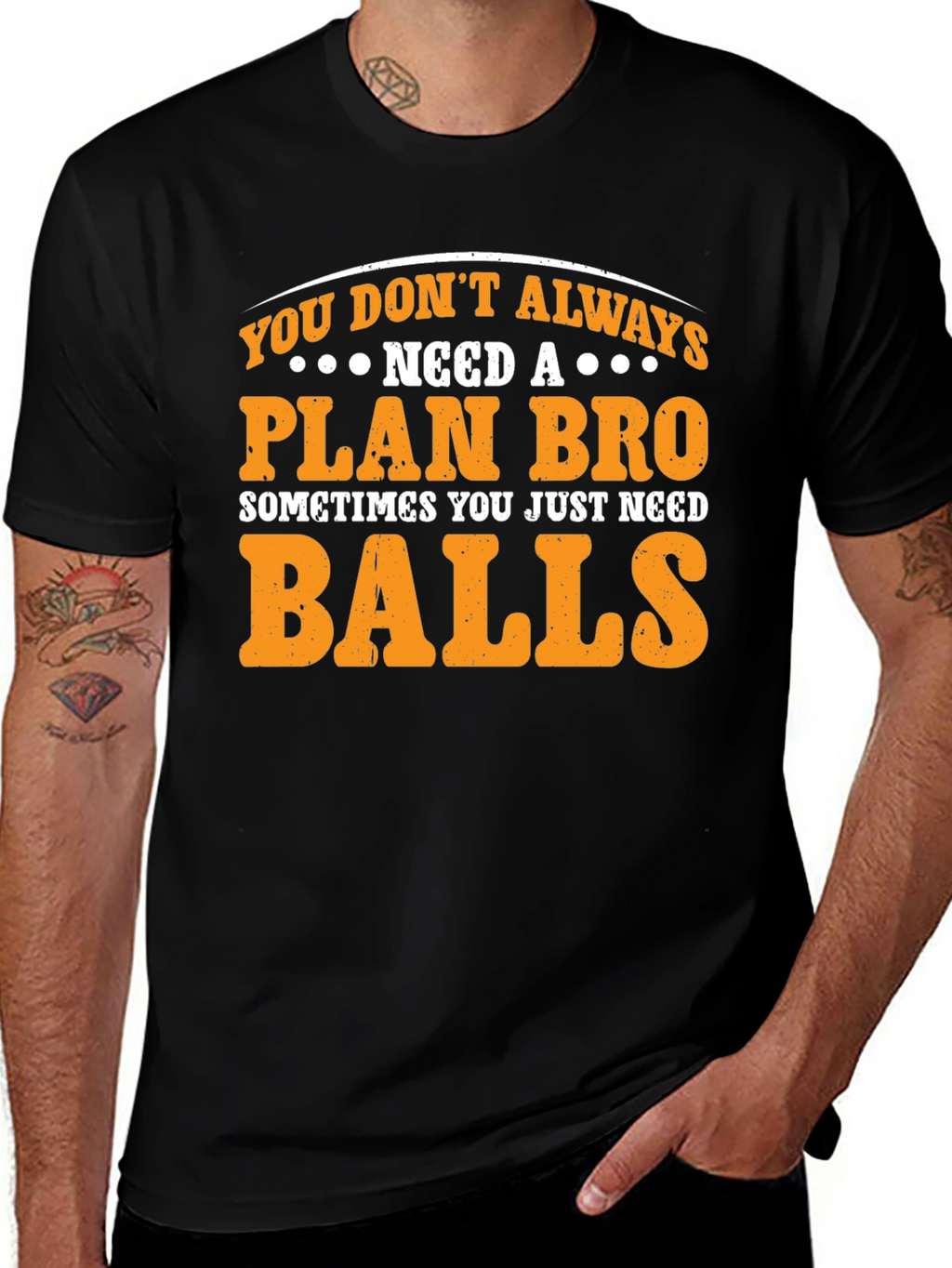 Plan Bro Graphic T-Shirt - Need Balls Tee