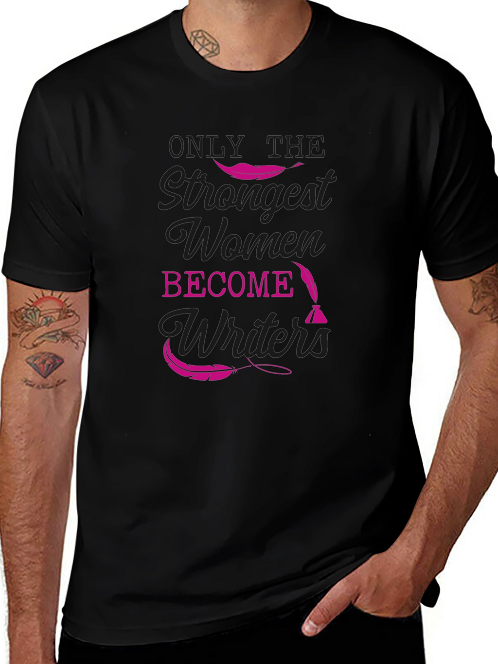 Strong Women Writers T-Shirt - Black Tee
