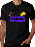 Football And Tacos Graphic T-Shirt
