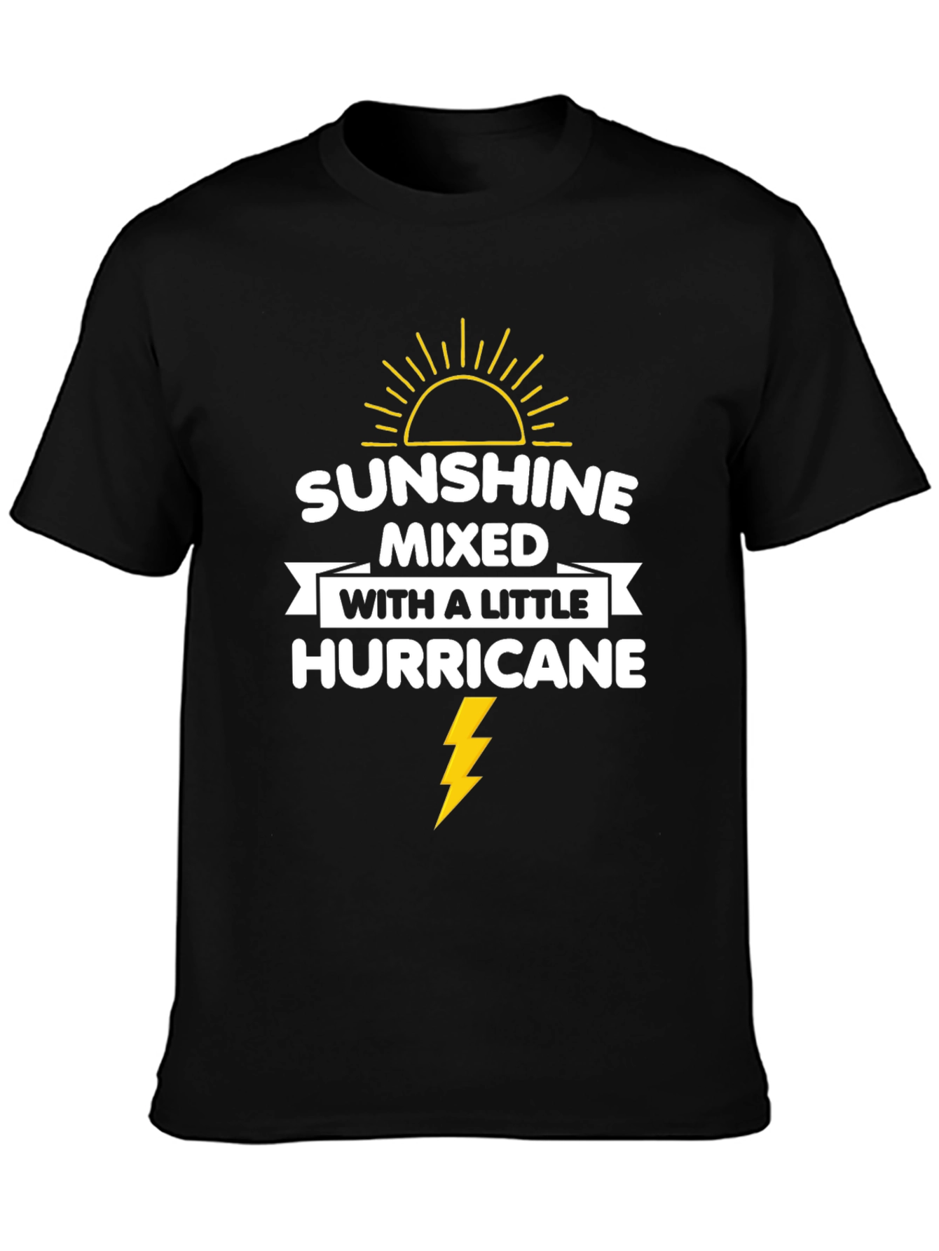 Sunshine Hurricane Graphic Tee - Mens Black T-Shirt