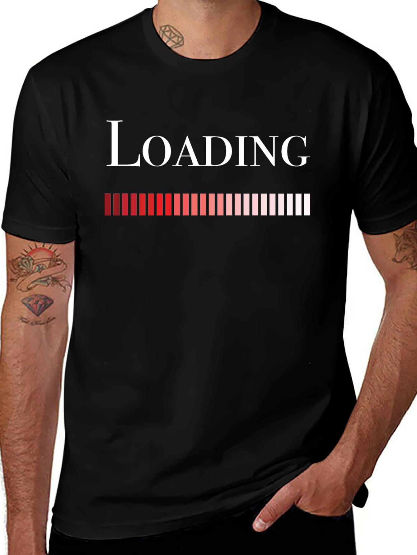 Loading Bar Graphic Tee - Fun Geek T-Shirt