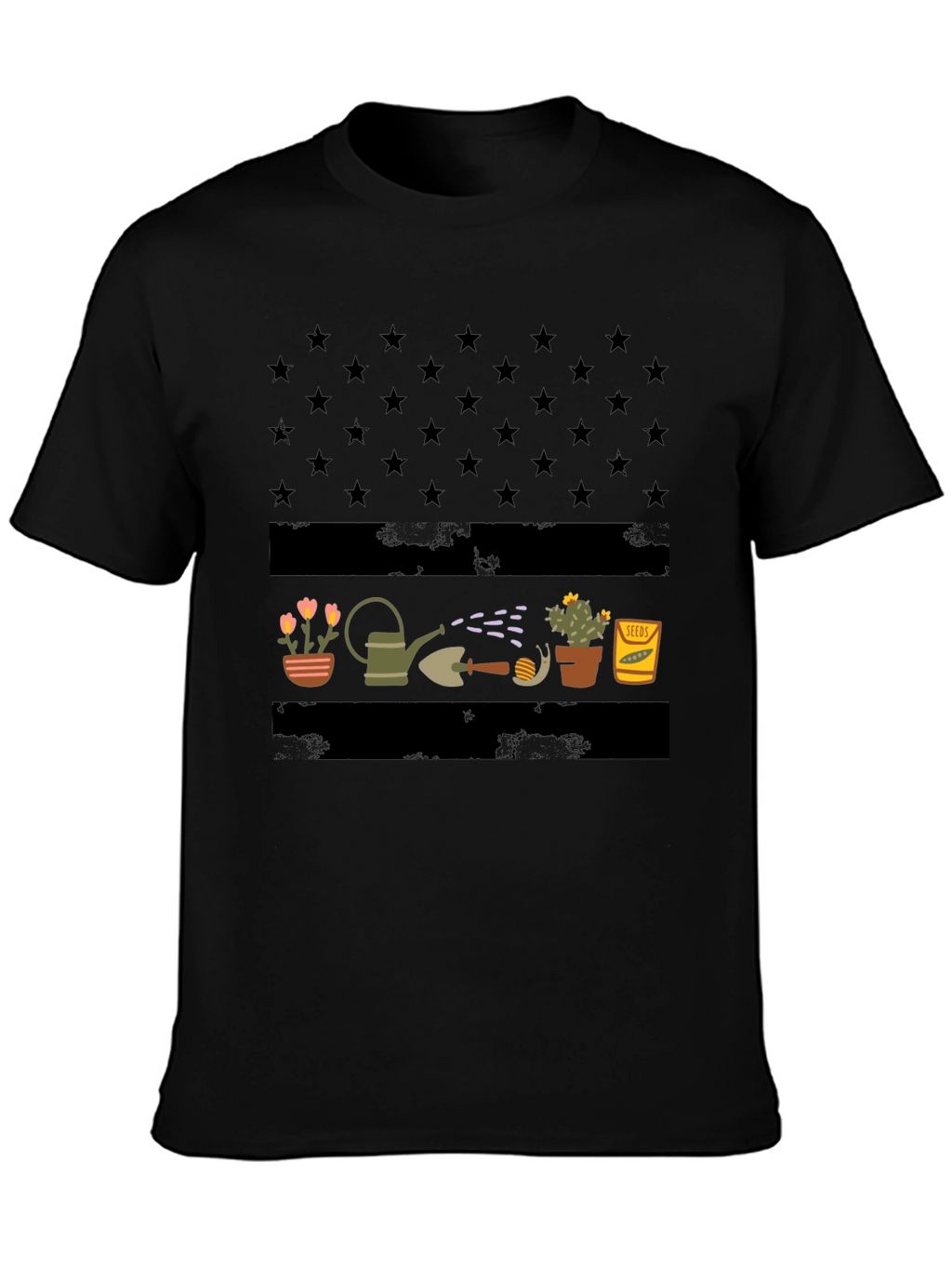 Gardening Lovers Tee: Stars & Garden Tools