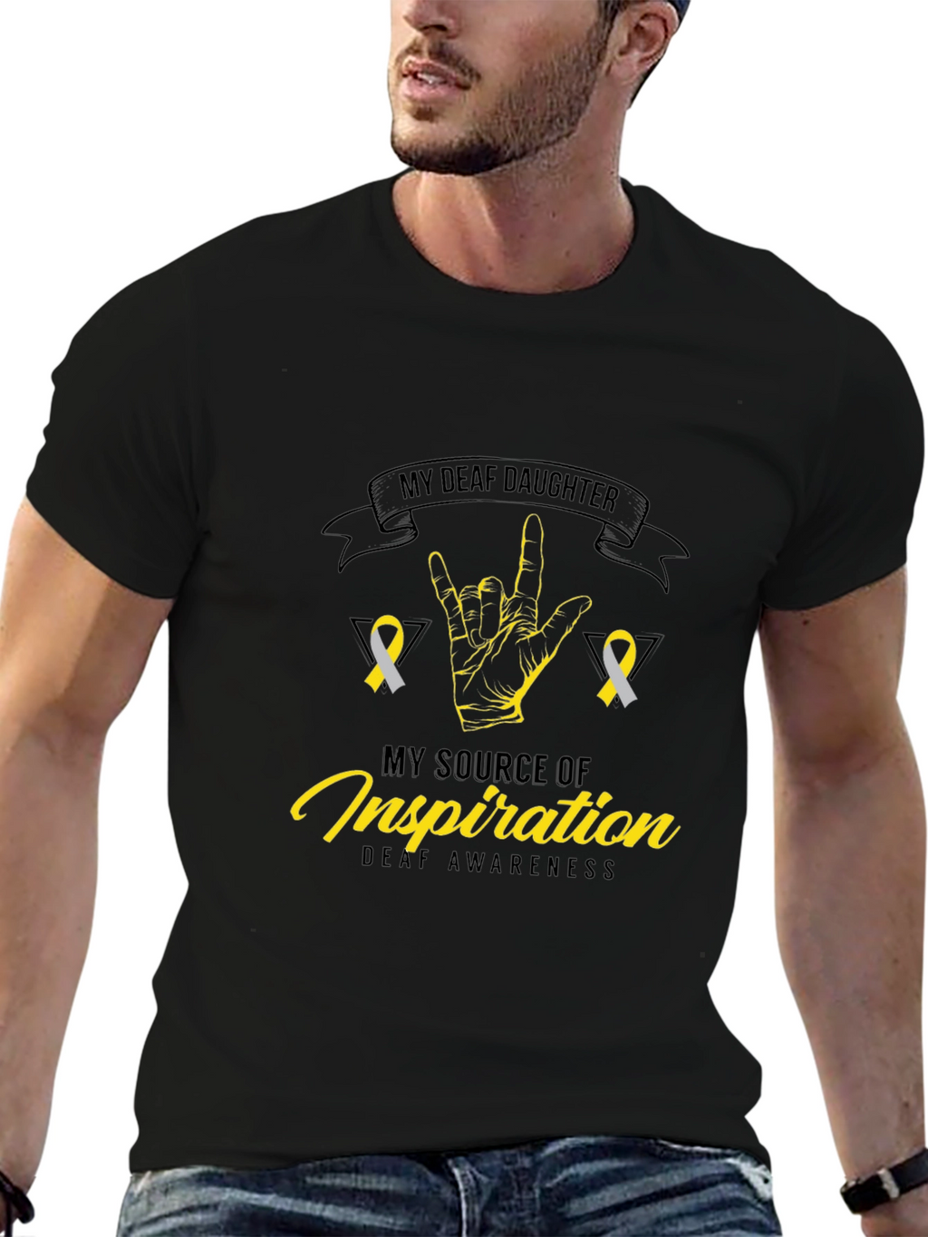 Deaf Awareness T-Shirt - My Deaf Daughter Design