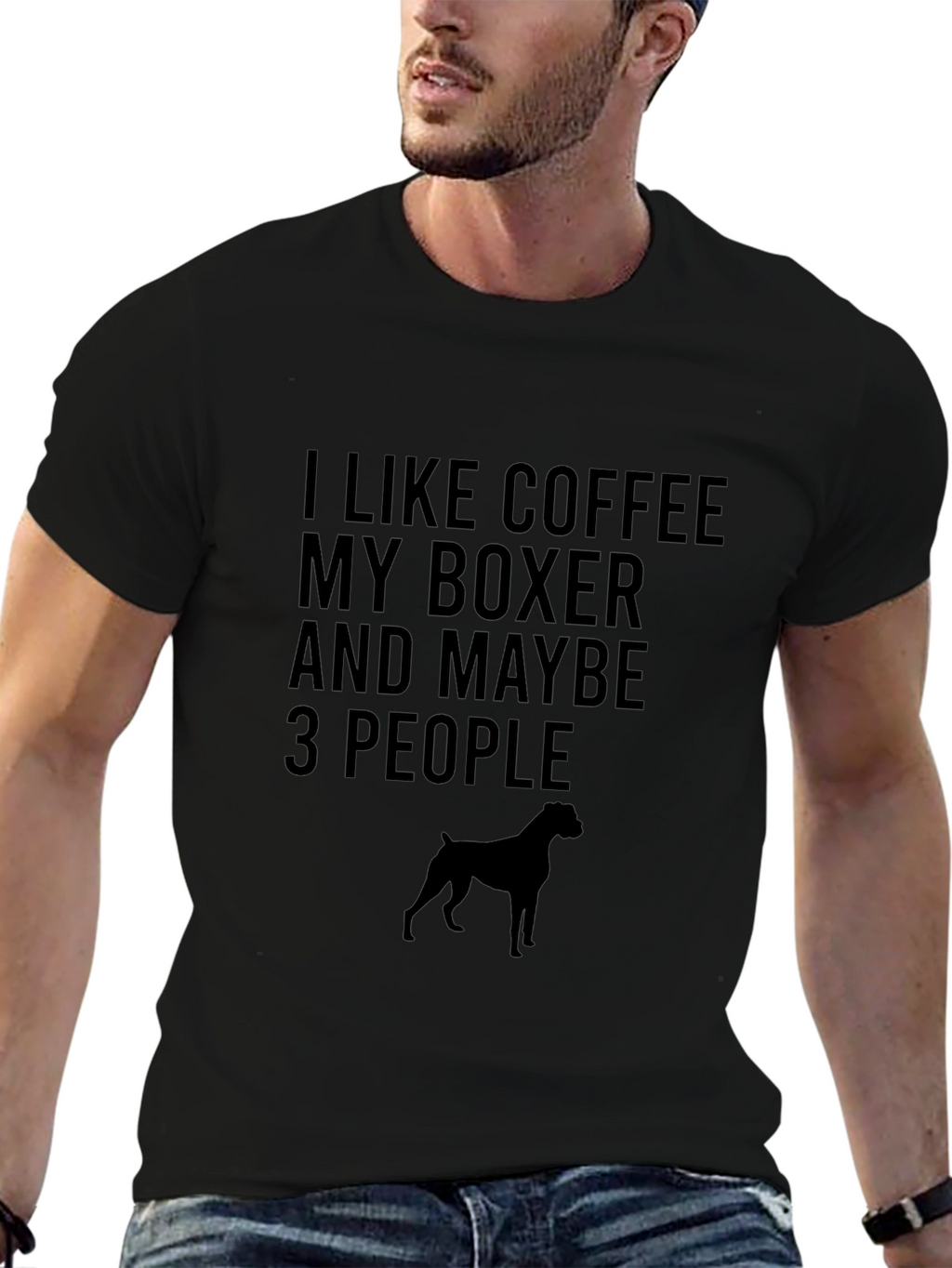 Coffee Boxer and People T-Shirt