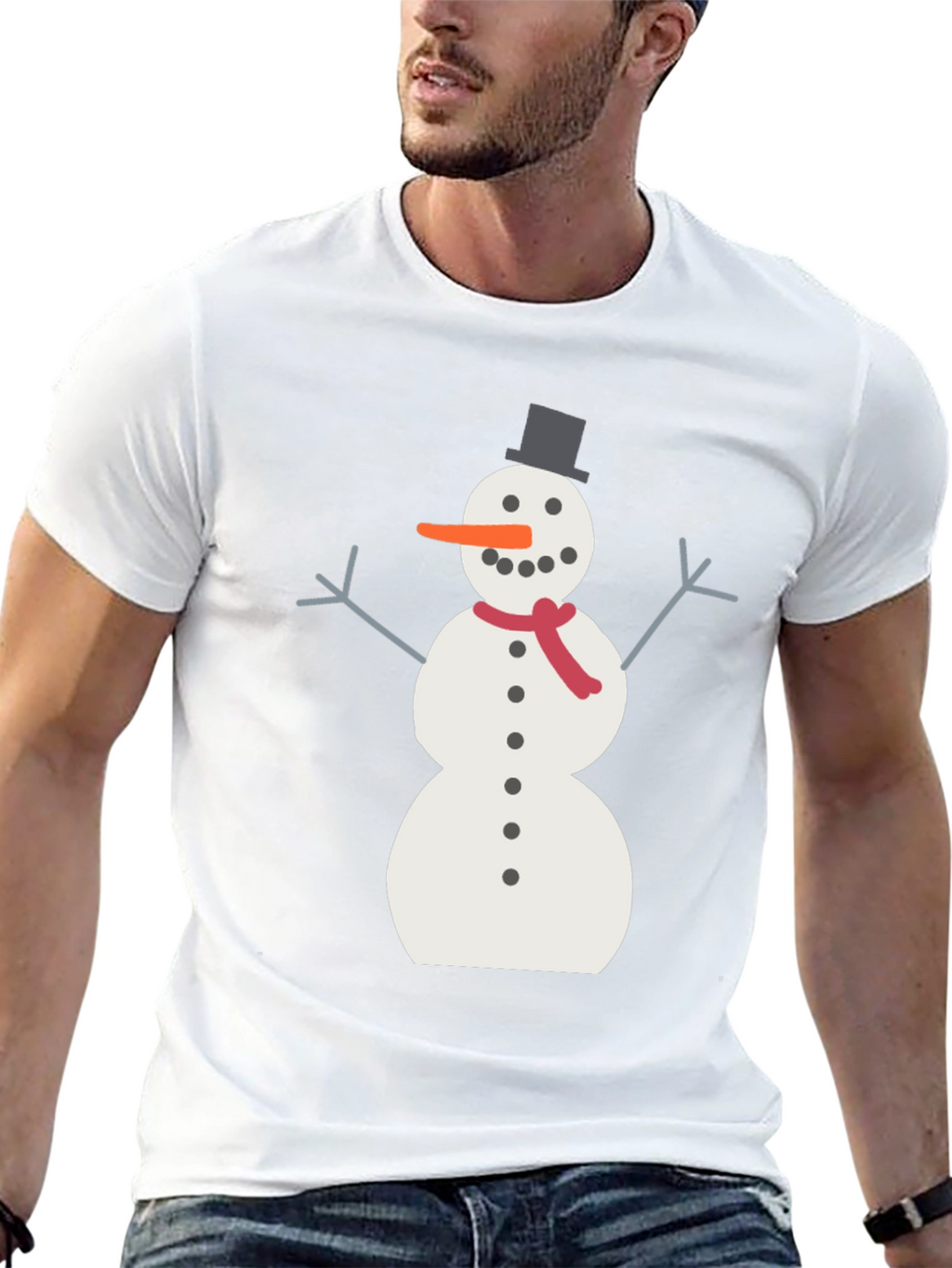 Snowman Graphic Tee - Winter Holiday T-Shirt