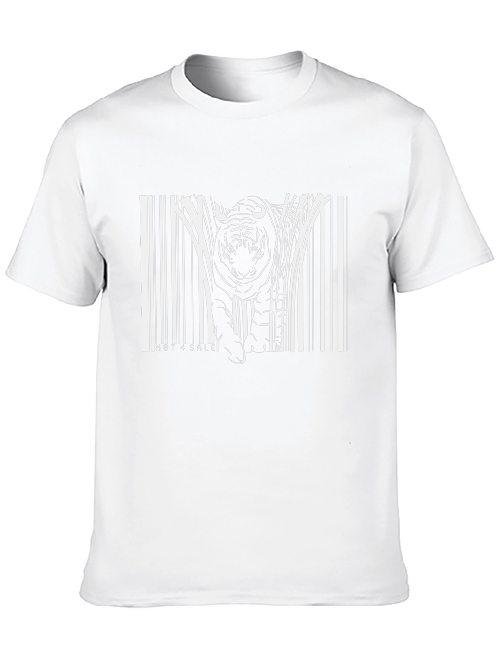 Tiger Barcode Graphic Tee - Unique Style