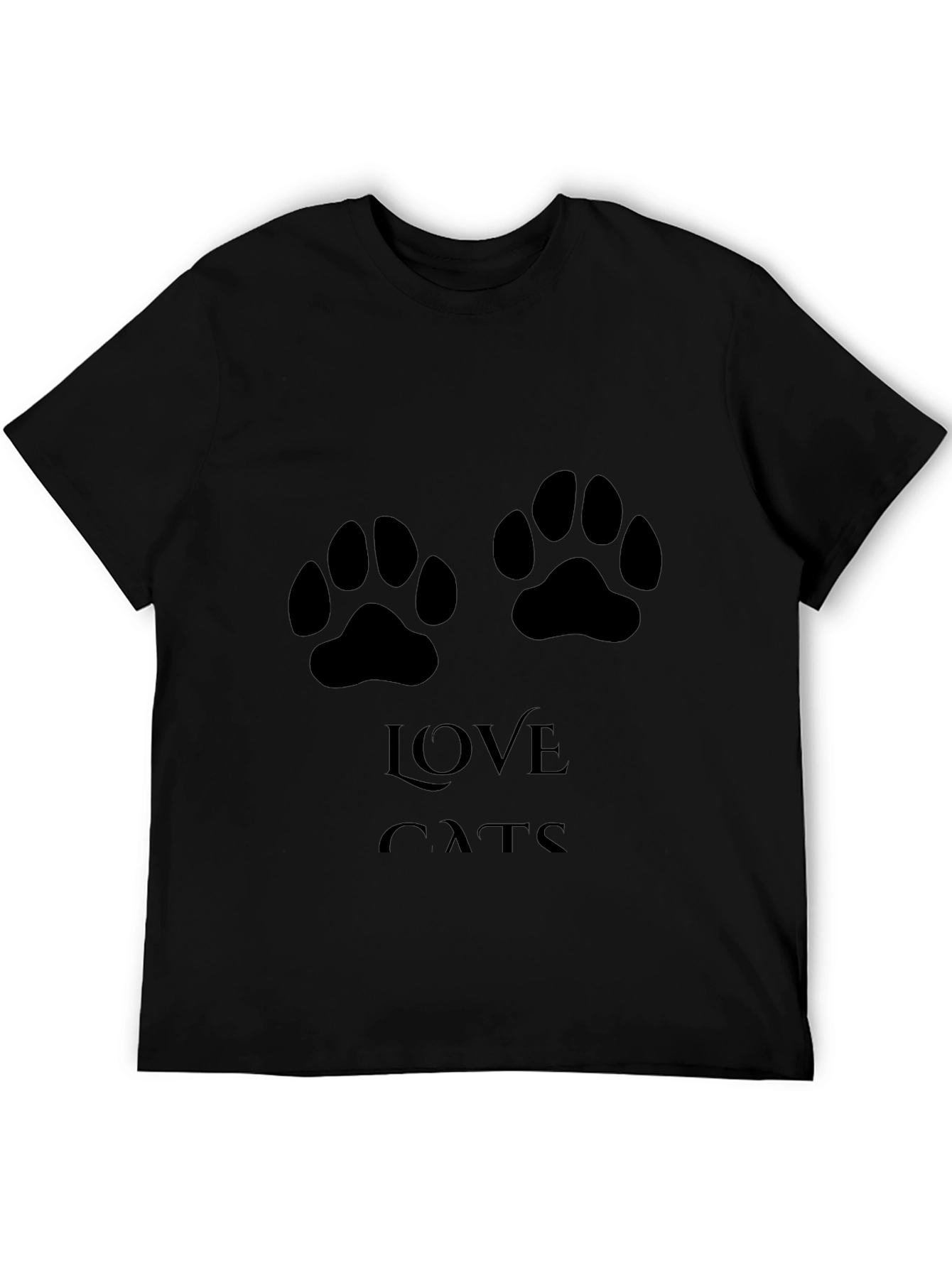 Love Cats T-Shirt - Paw Print Design