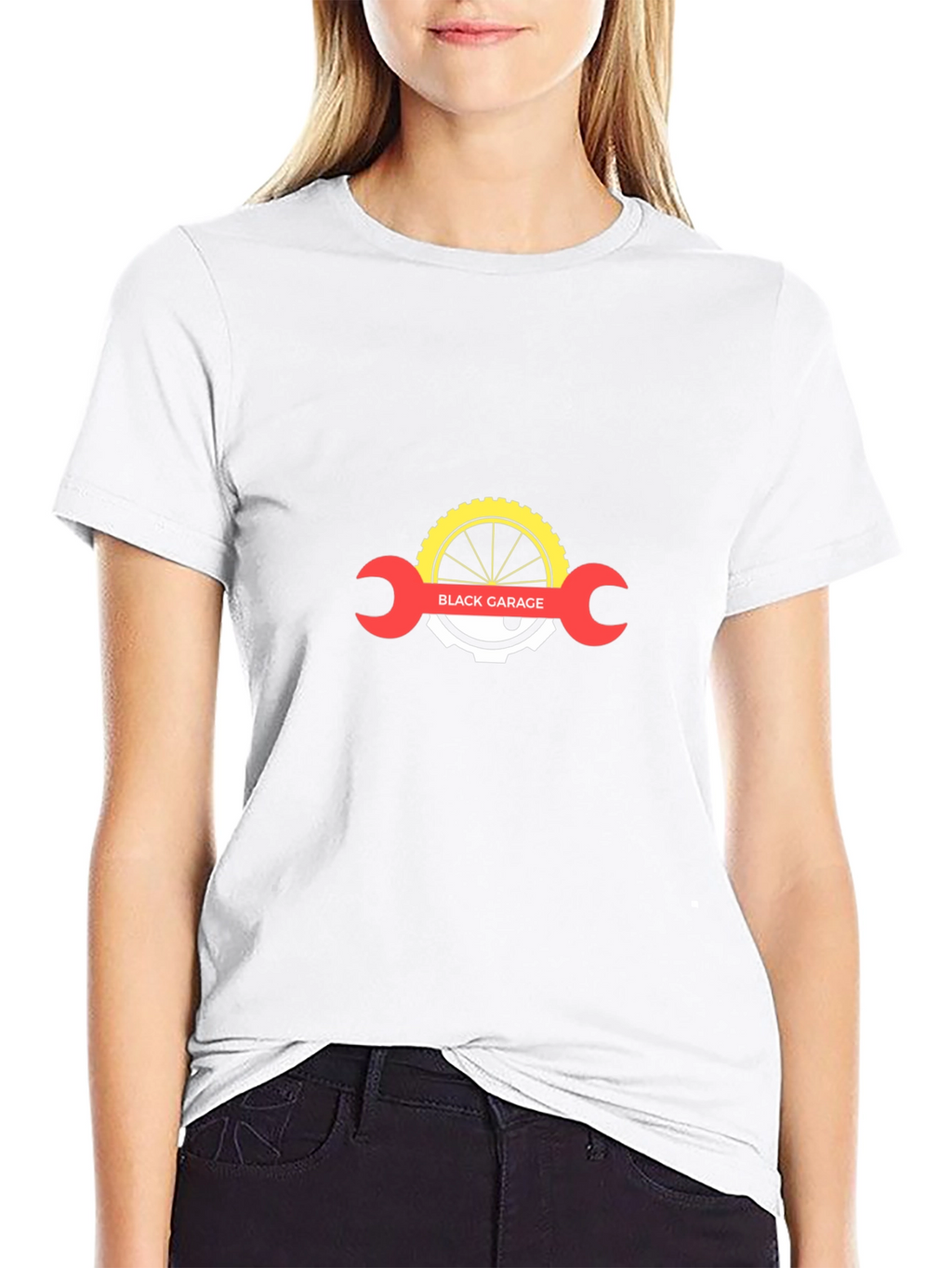 Black Garage Bike Mechanic T-Shirt