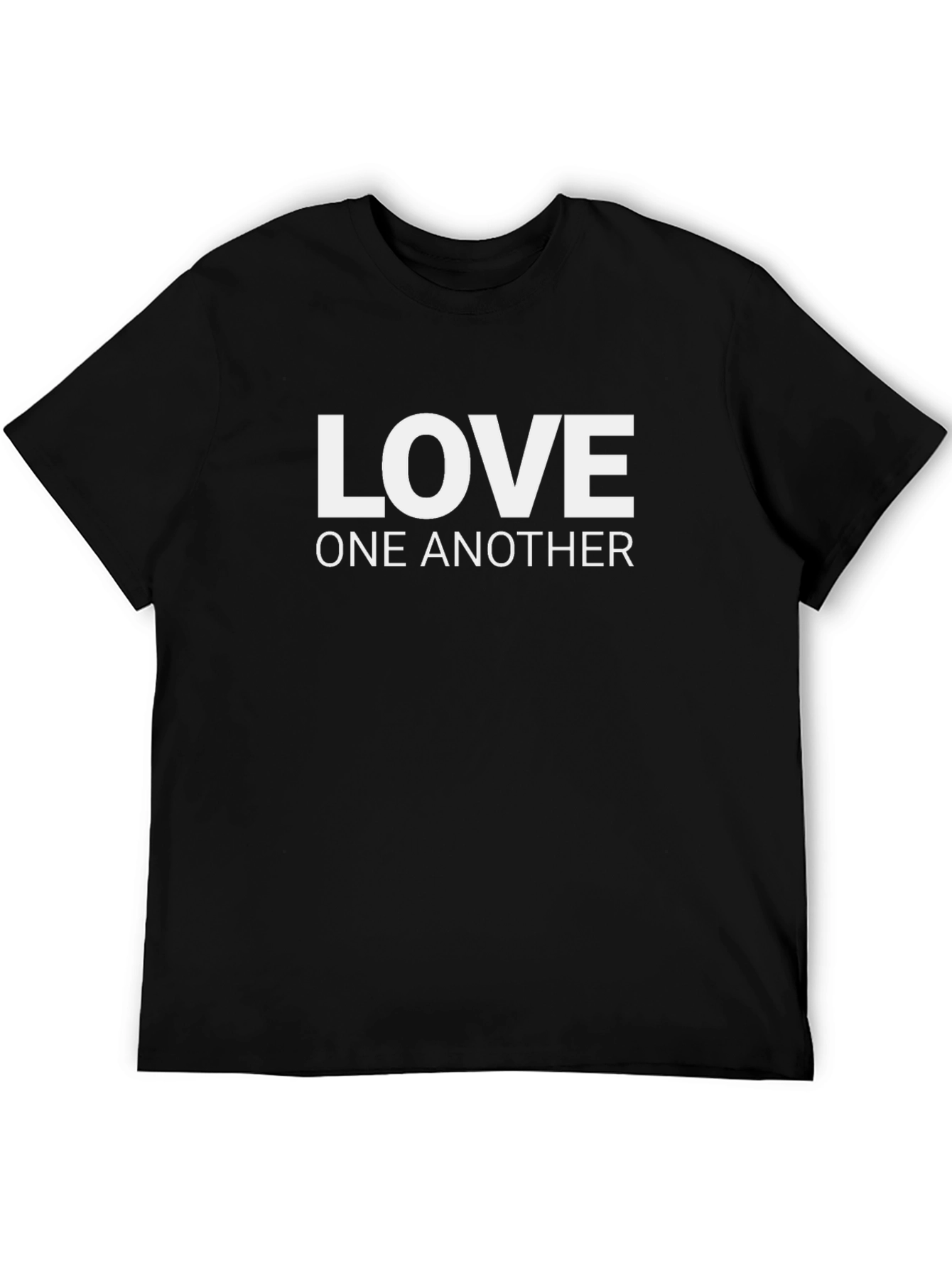Love One Another T-Shirt - Black Crew Neck Tee