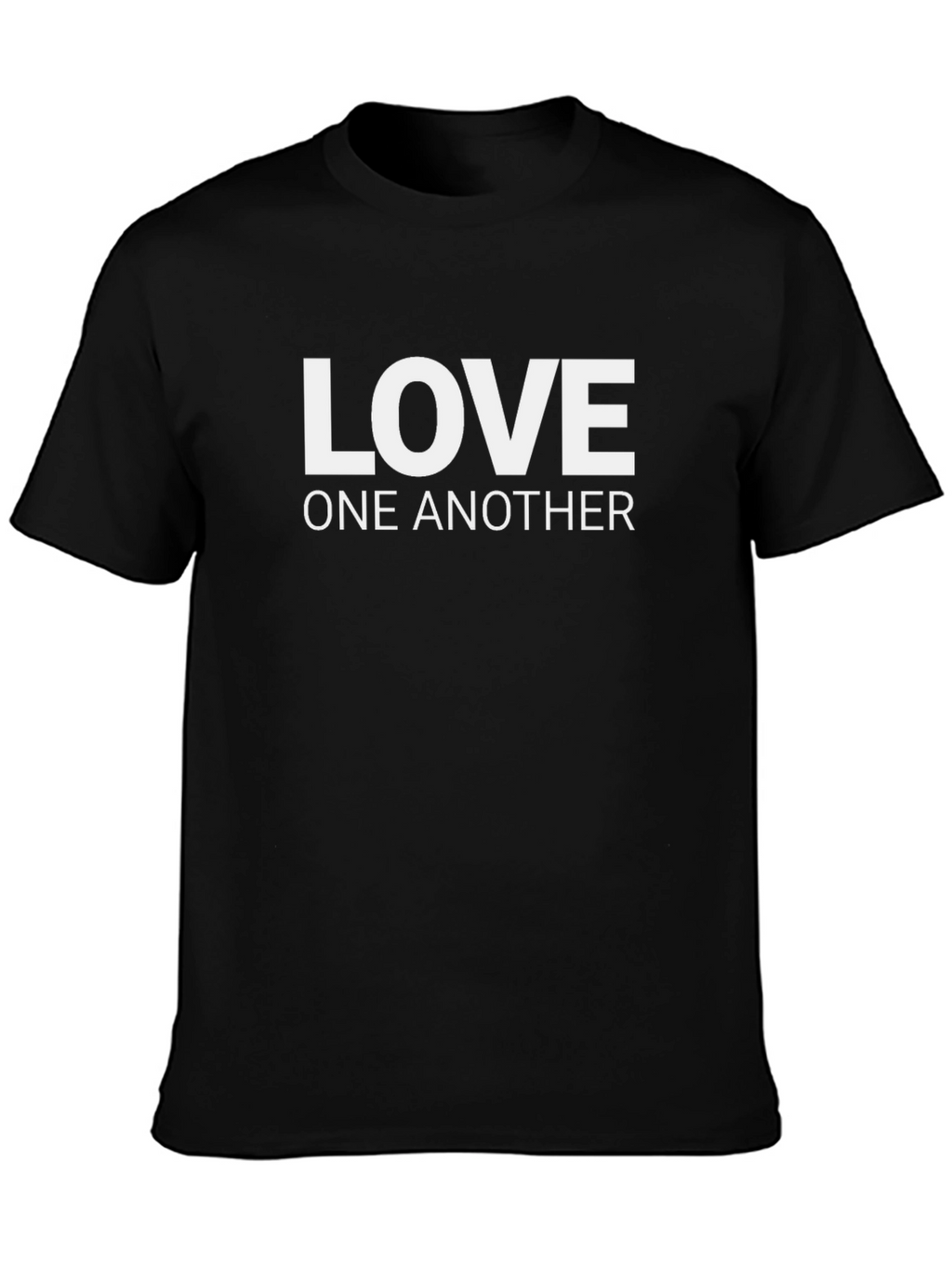 Love One Another T-Shirt - Black Crew Neck Tee