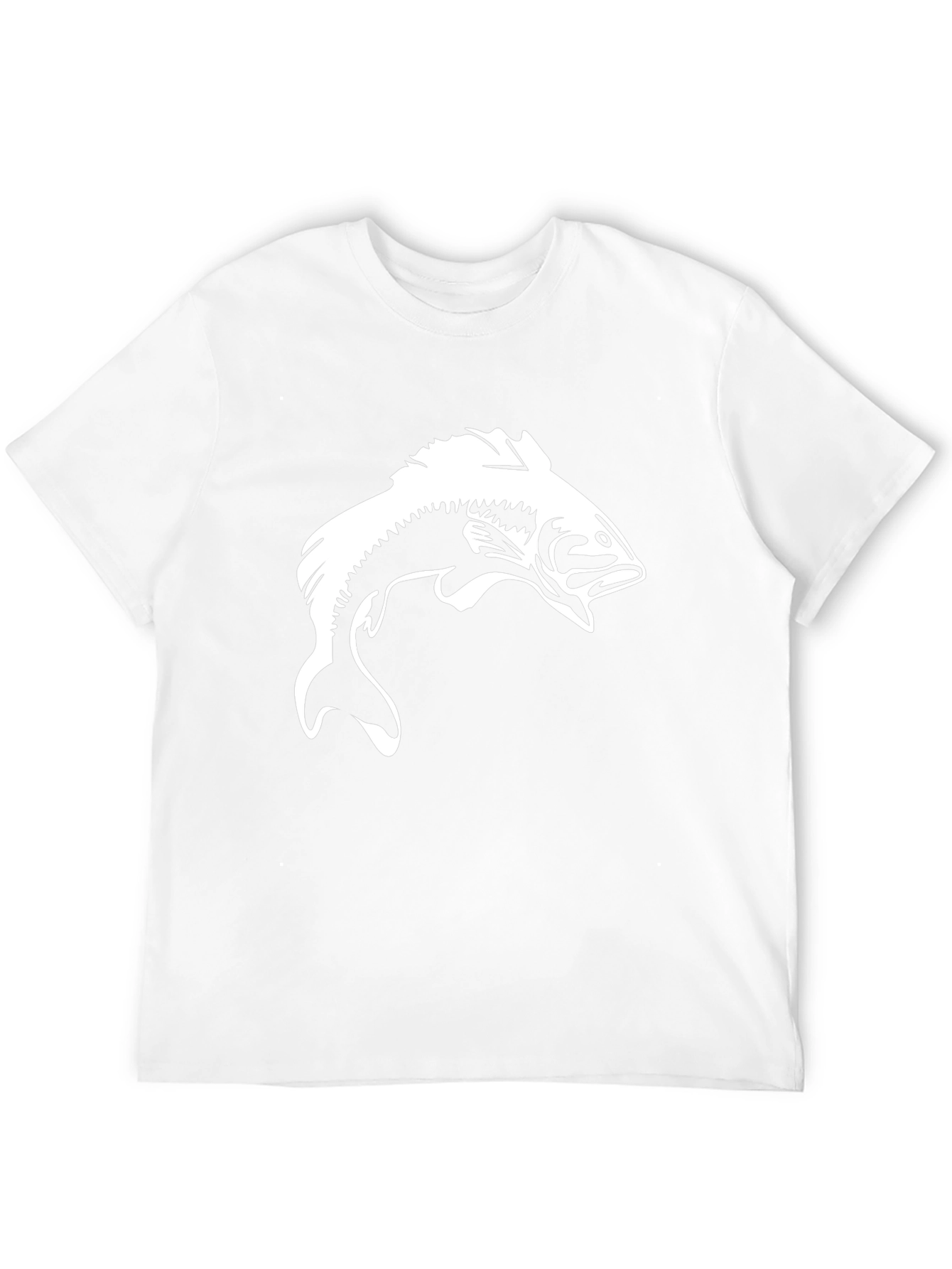 Bass Fishing Graphic Tee - Black Cotton T-Shirt