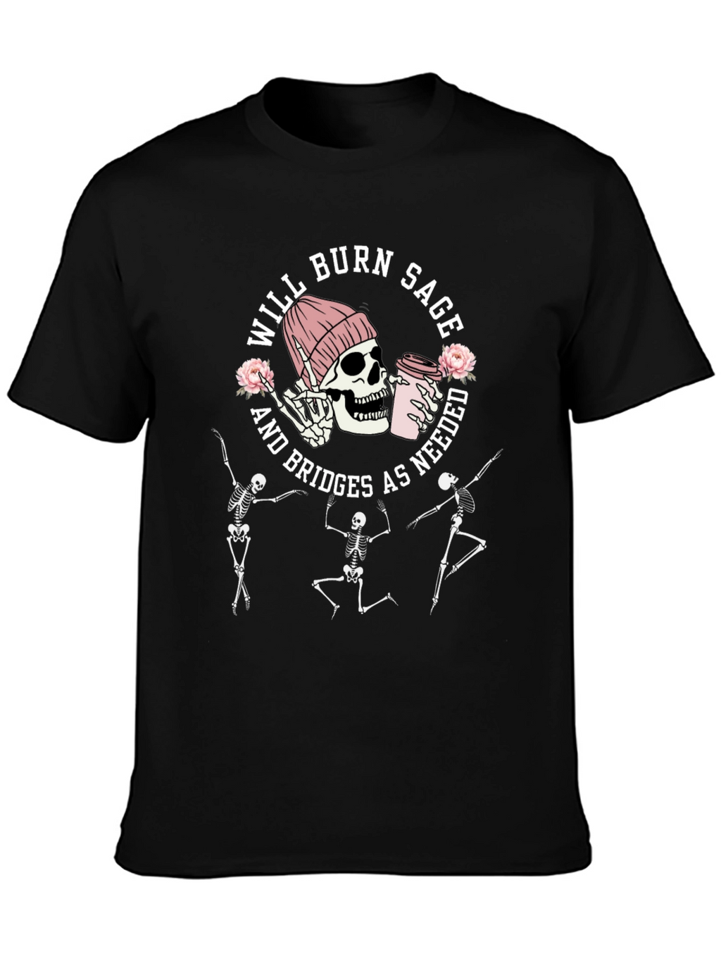 Will Burn Sage Skeleton Graphic Tee