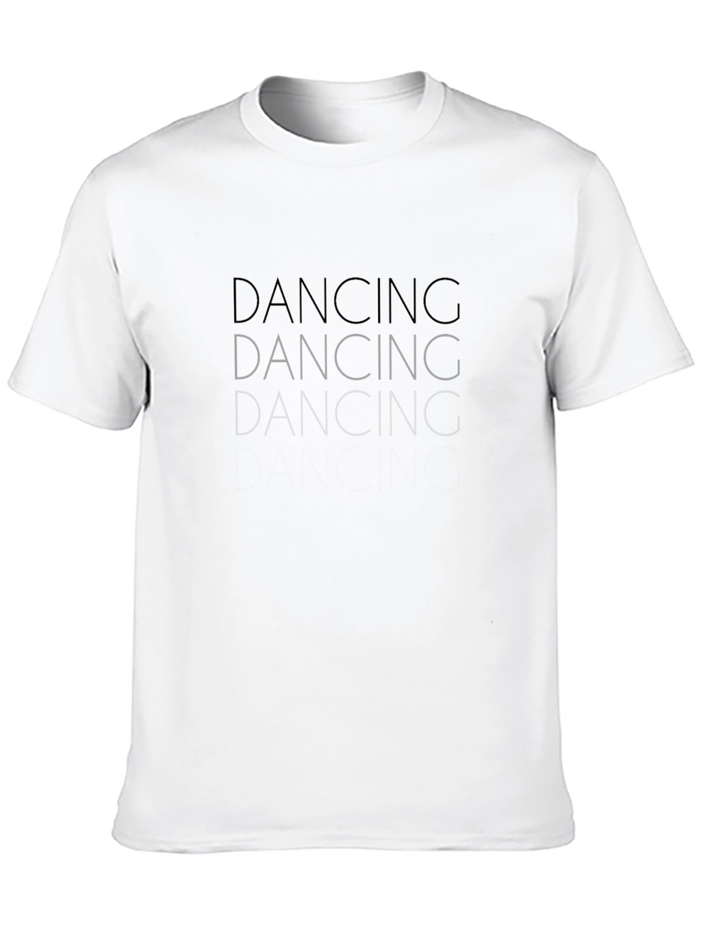 Dancing Text Graphic Tee - Stylish Black T-Shirt